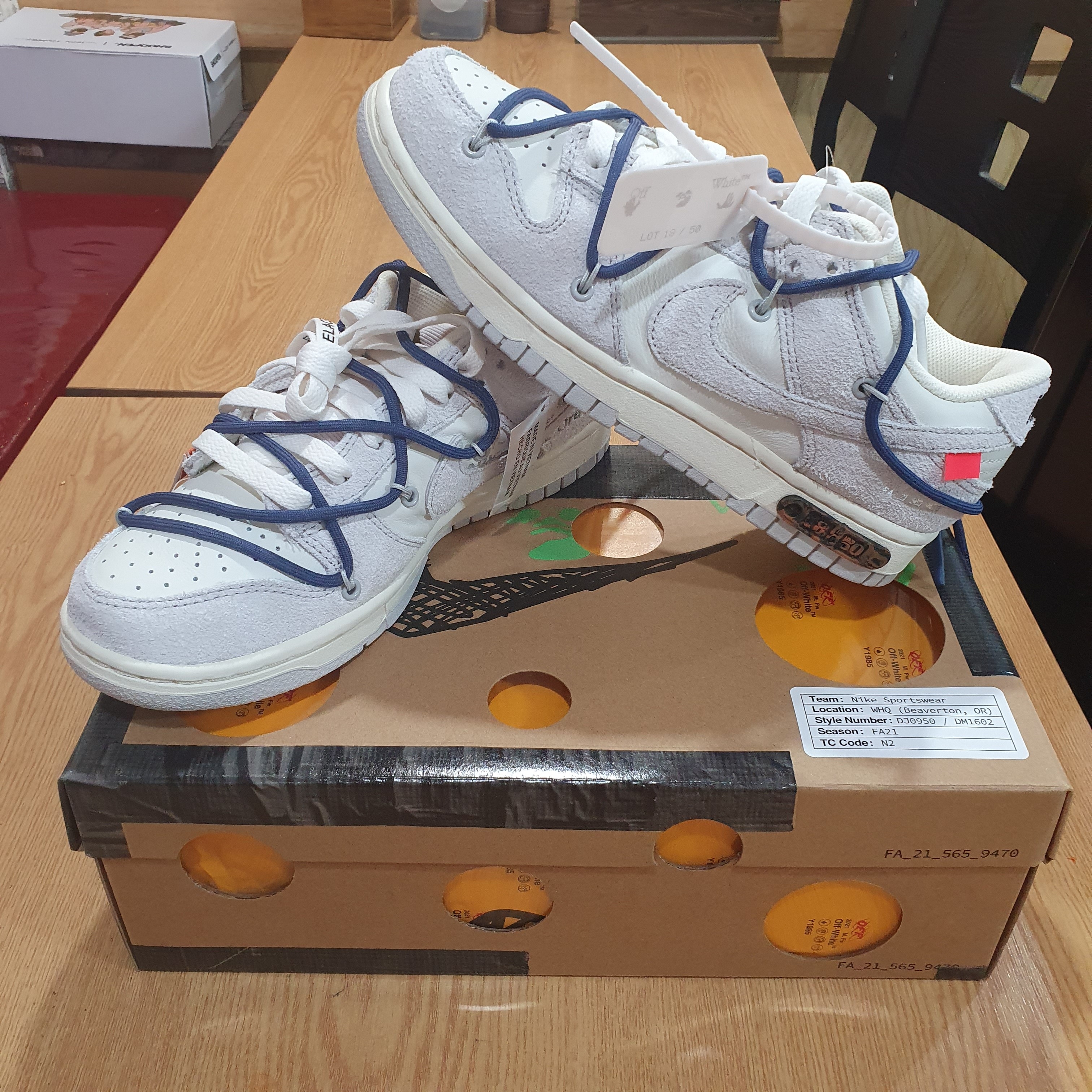 Nike x Off-White Dunk Low The 50 - Lot 18 착용 스타일 - 1