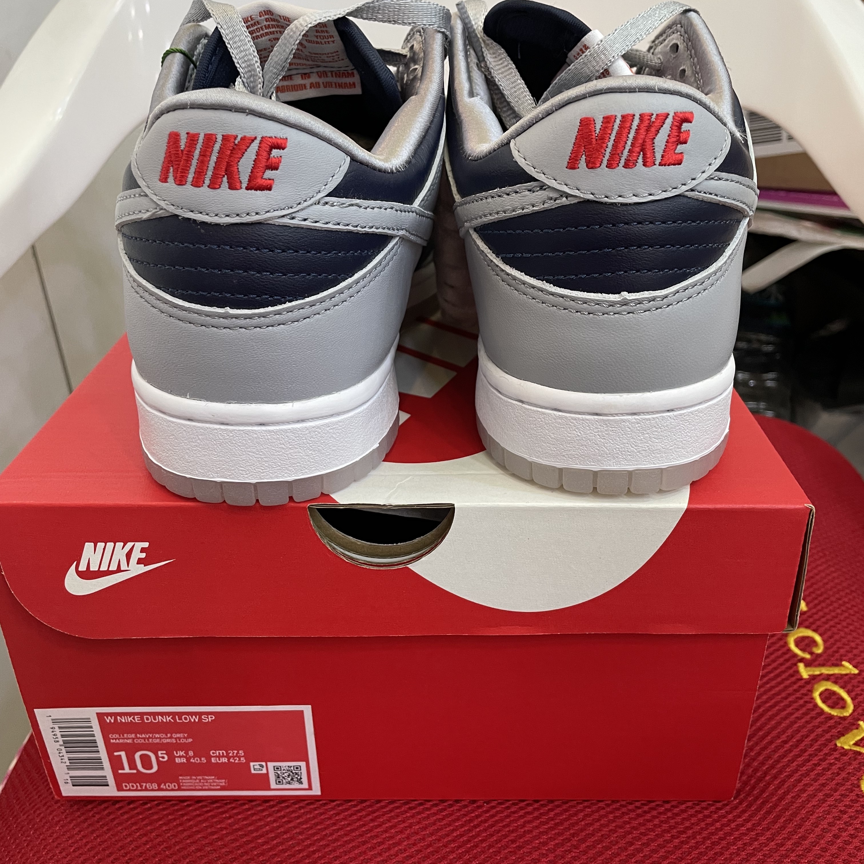 (W) Nike Dunk Low SP College Navy 착용 스타일 - 2