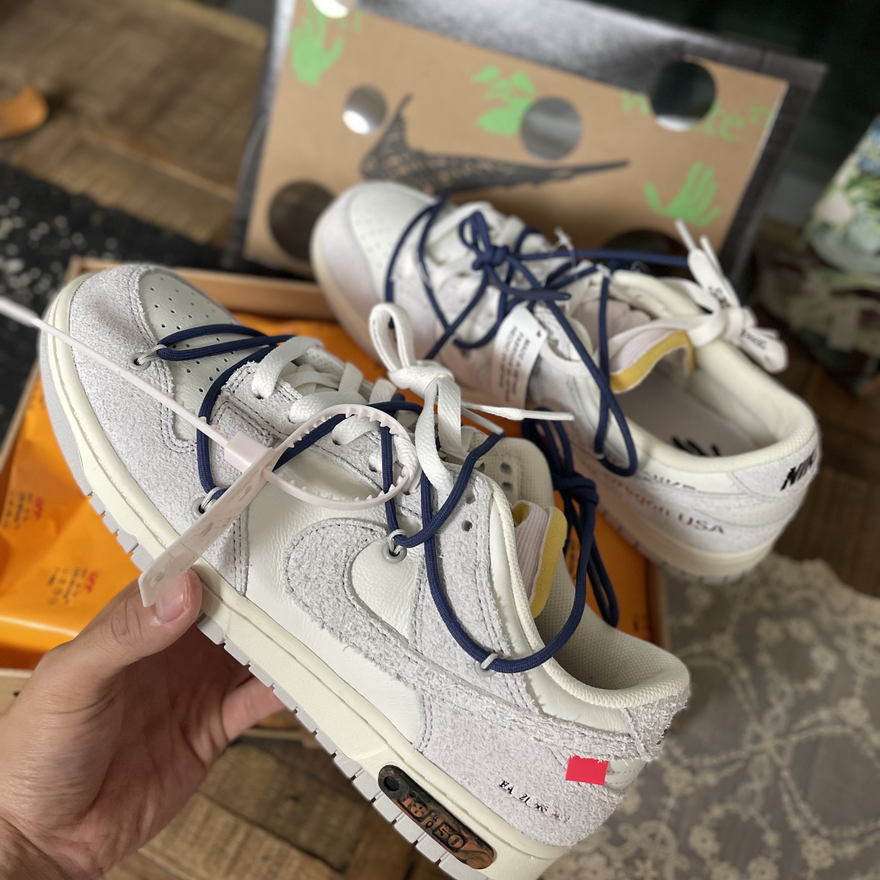 Nike x Off-White Dunk Low The 50 - Lot 18 착용 스타일 - 1
