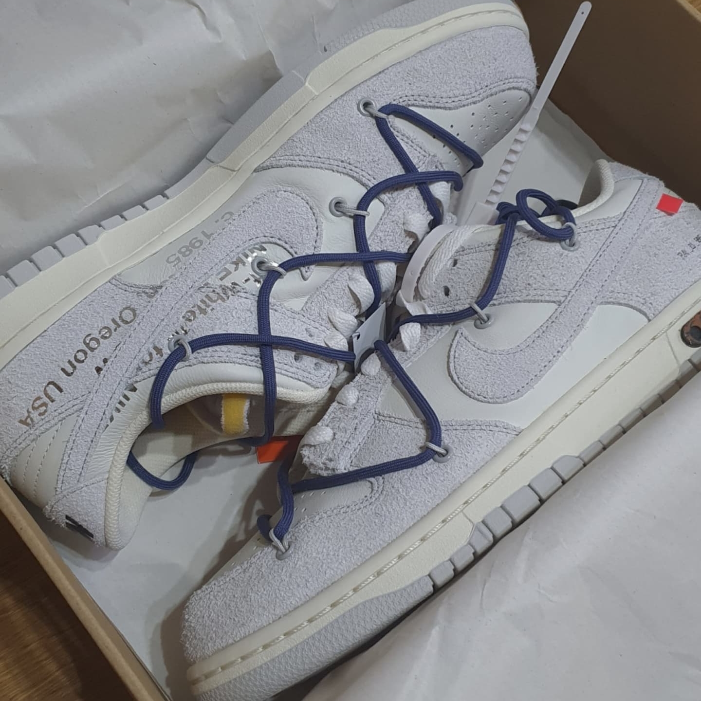 Nike x Off-White Dunk Low The 50 - Lot 18 착용 스타일 - 3