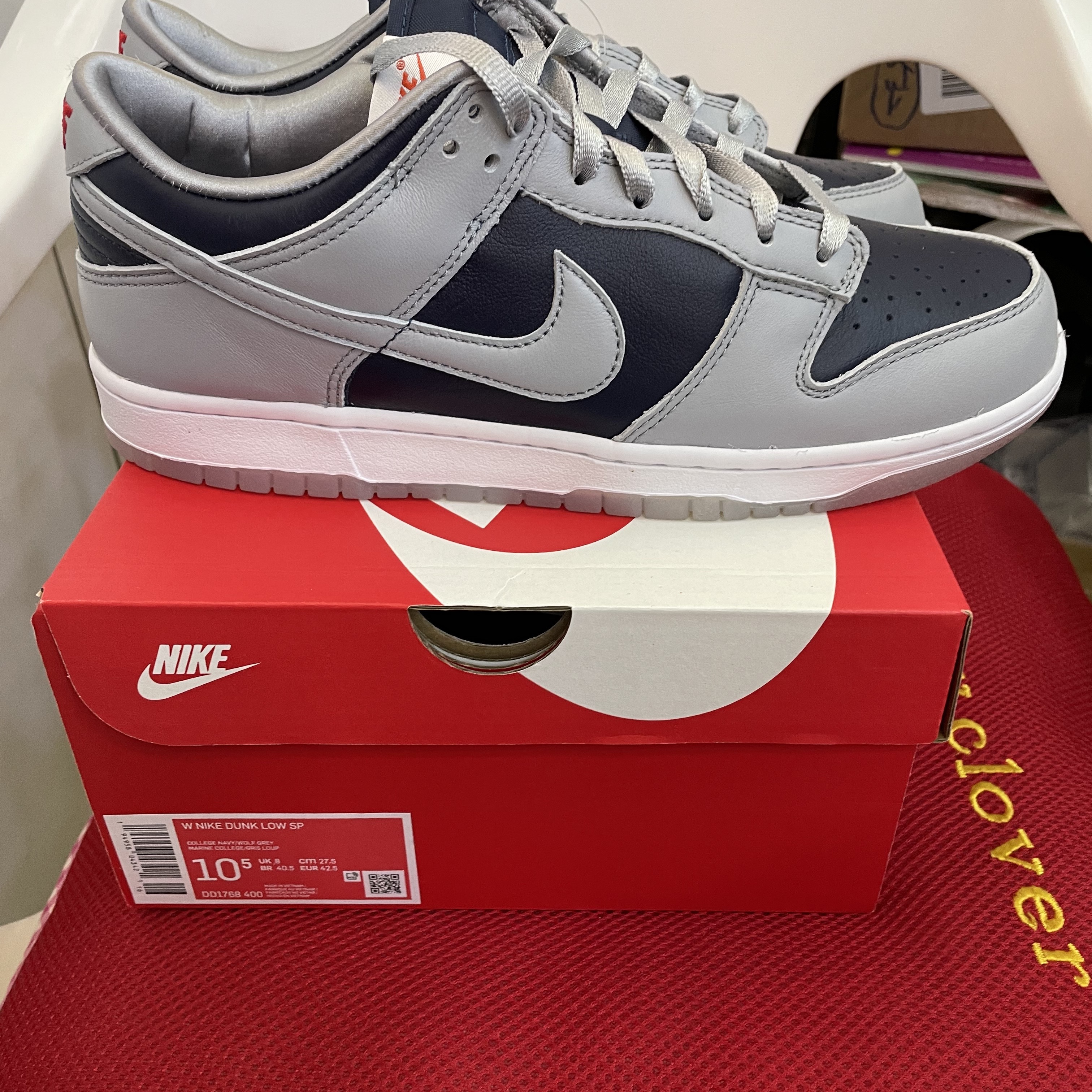 (W) Nike Dunk Low SP College Navy 착용 스타일 - 1