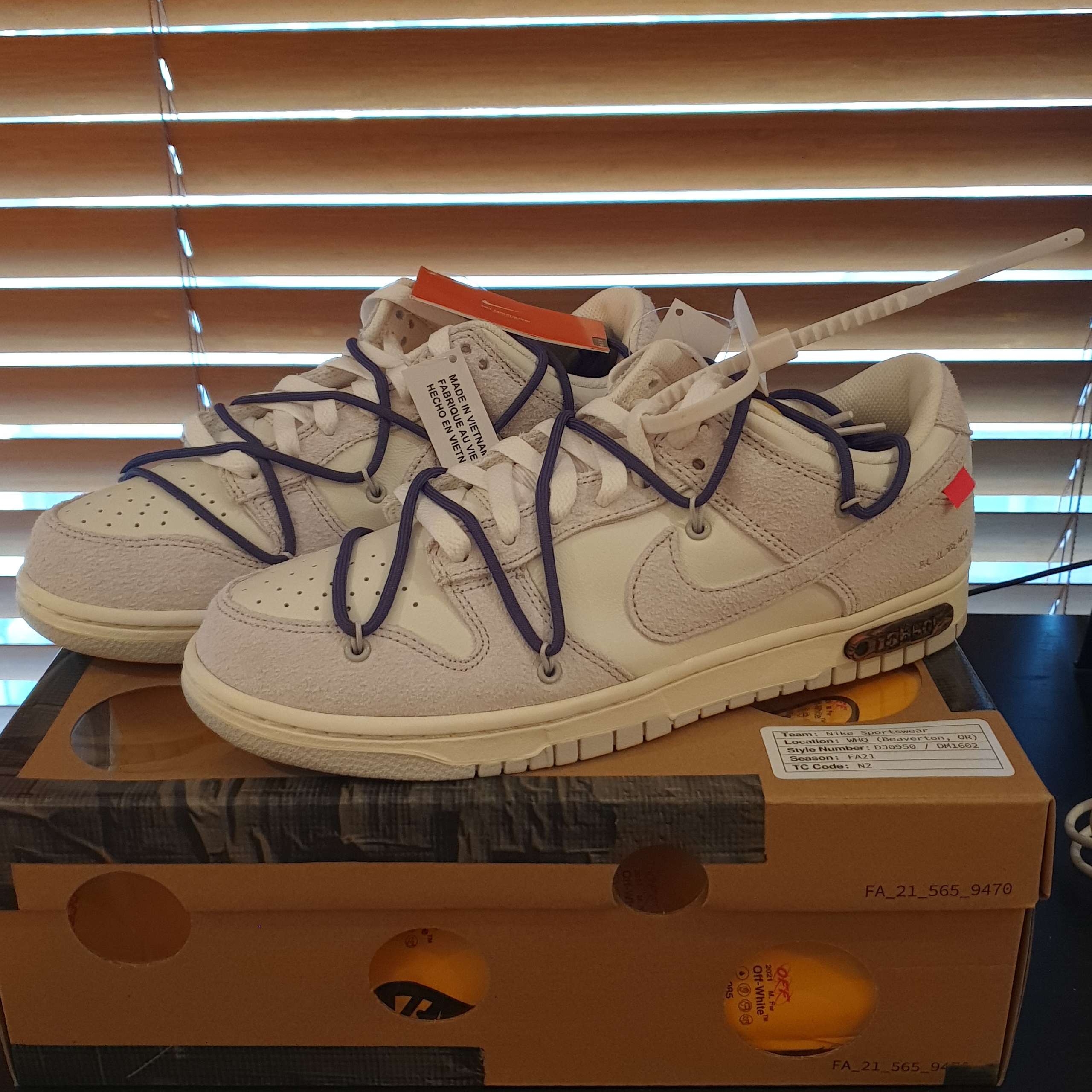 Nike x Off-White Dunk Low The 50 - Lot 18 착용 스타일