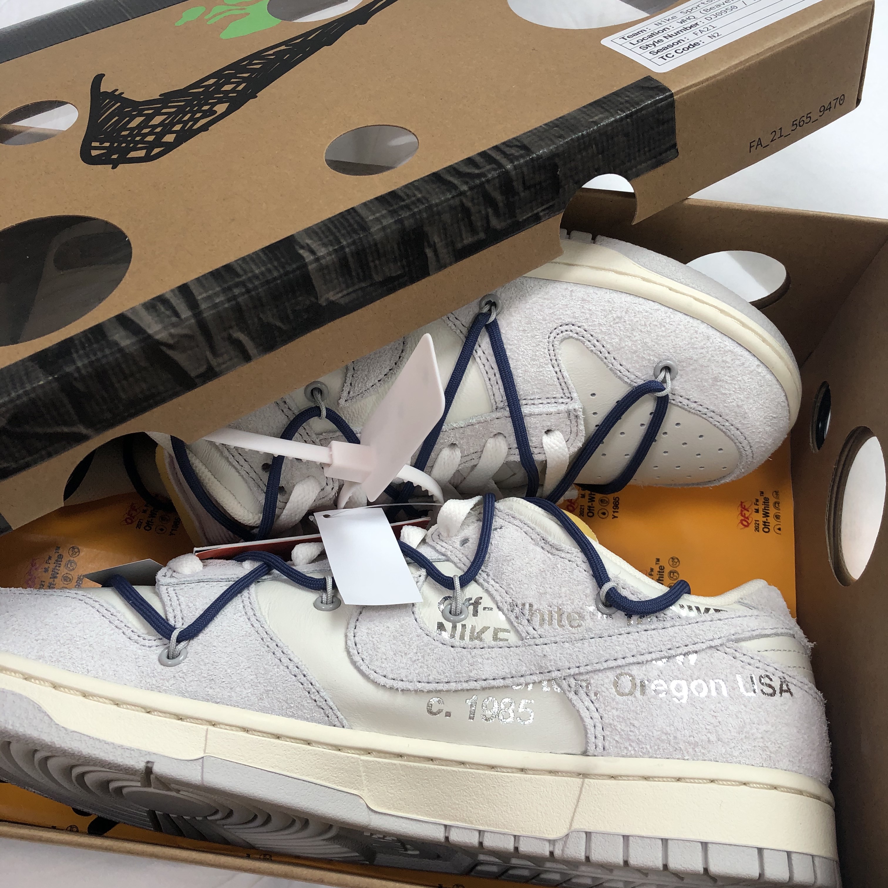 Nike x Off-White Dunk Low The 50 - Lot 18 착용 스타일