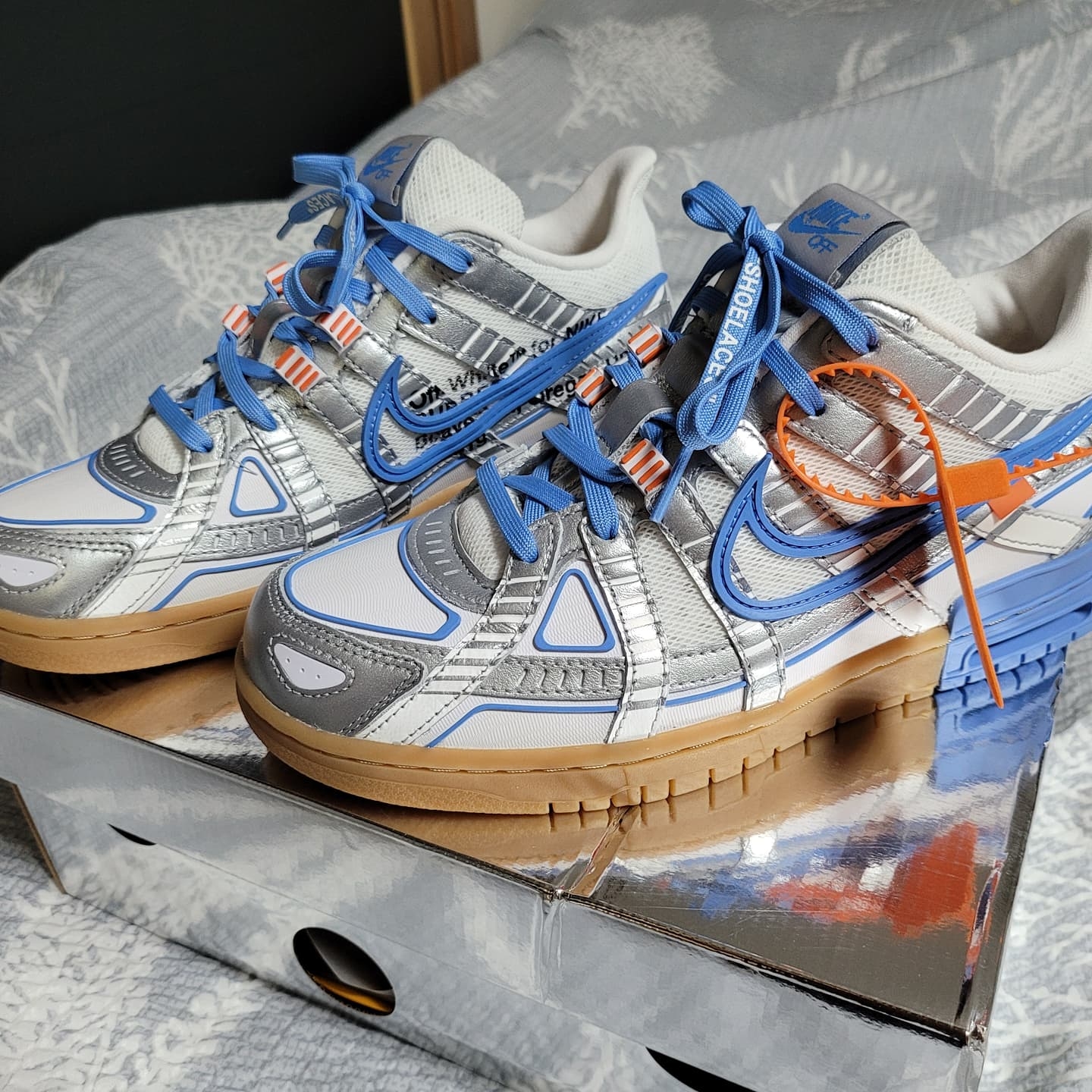 Nike x Off-White Air Rubber Dunk University Blue 착용 스타일 - 2