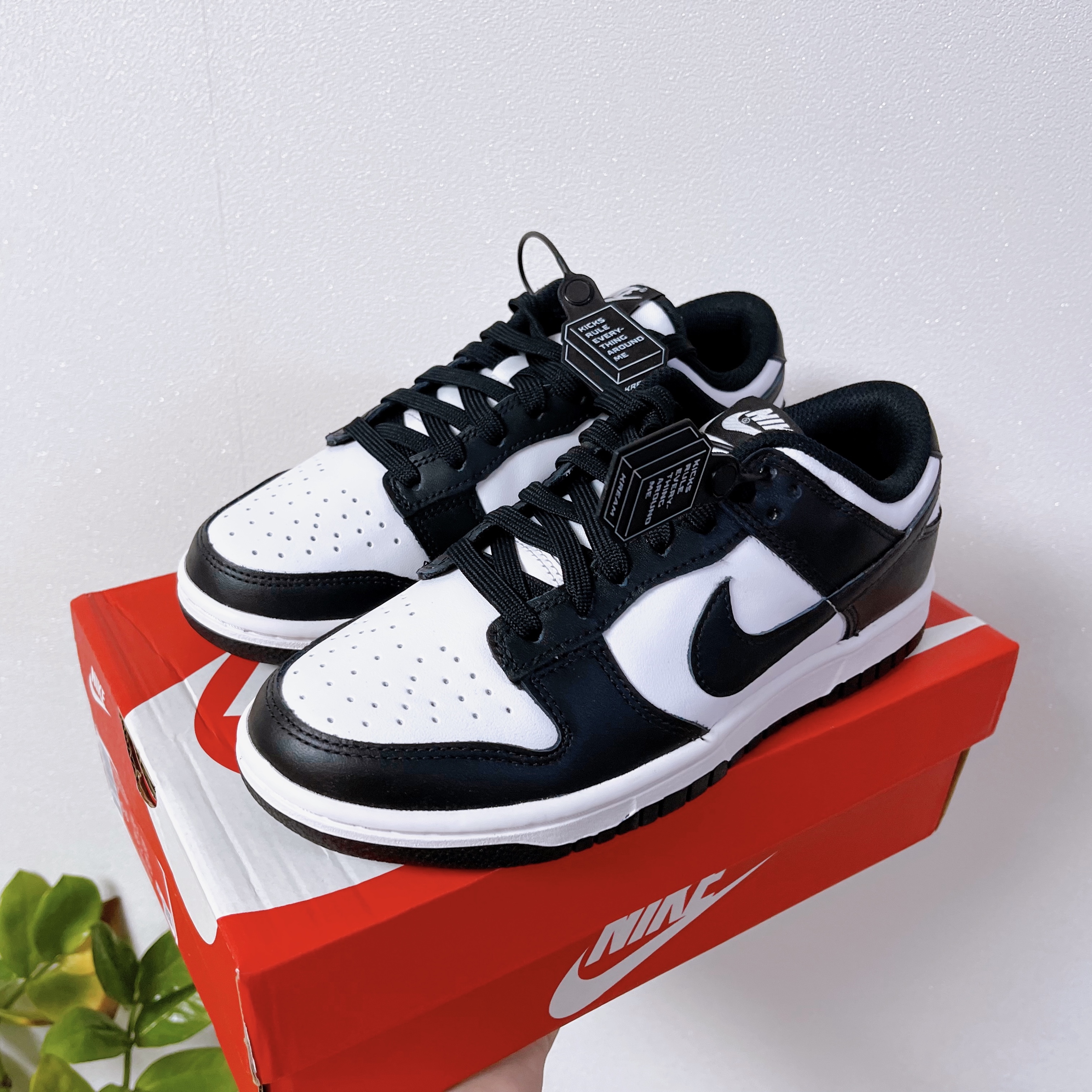 Nike Dunk Low Retro Black, (W) Nike Dunk Low Black 착용 스타일 - 1