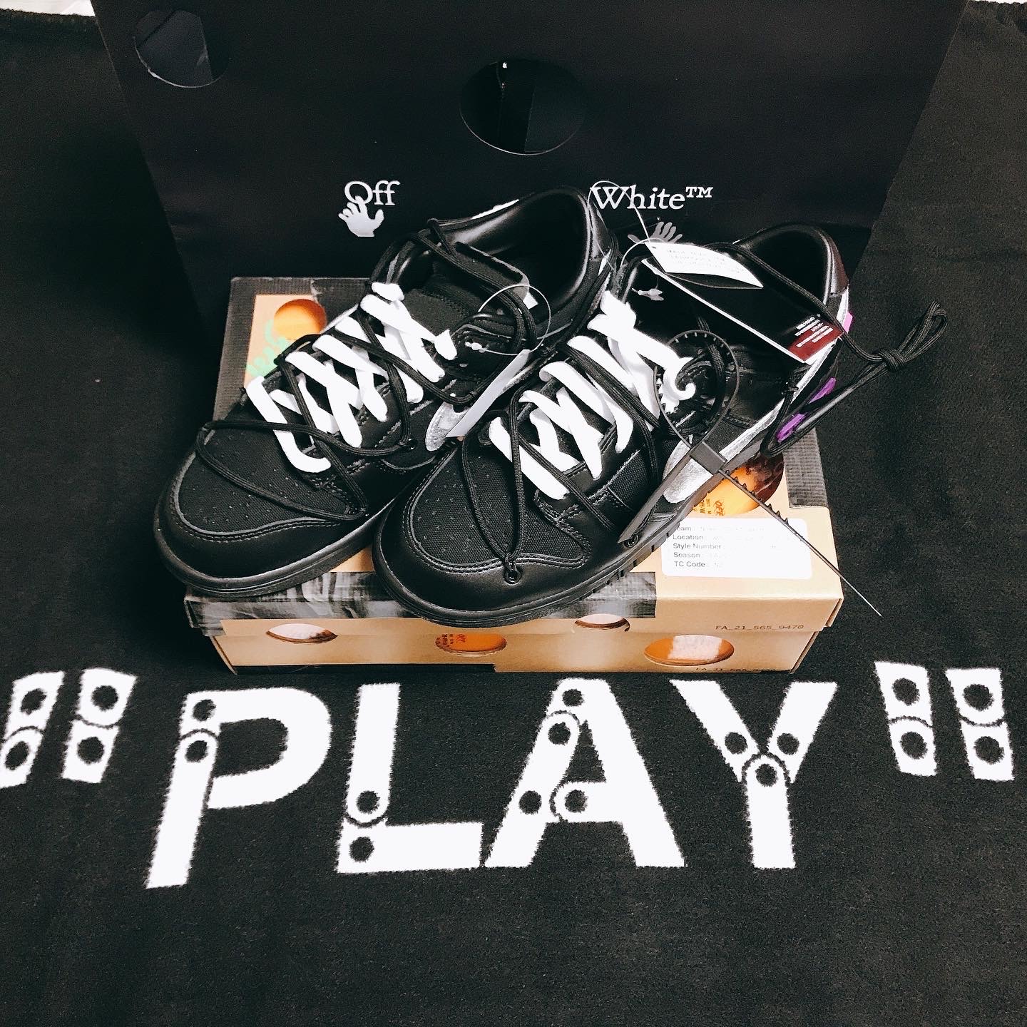 Nike x Off-White Dunk Low The 50 - Lot 18, Nike x Off-White Dunk Low The 50 - Lot 50 착용 스타일 - 2