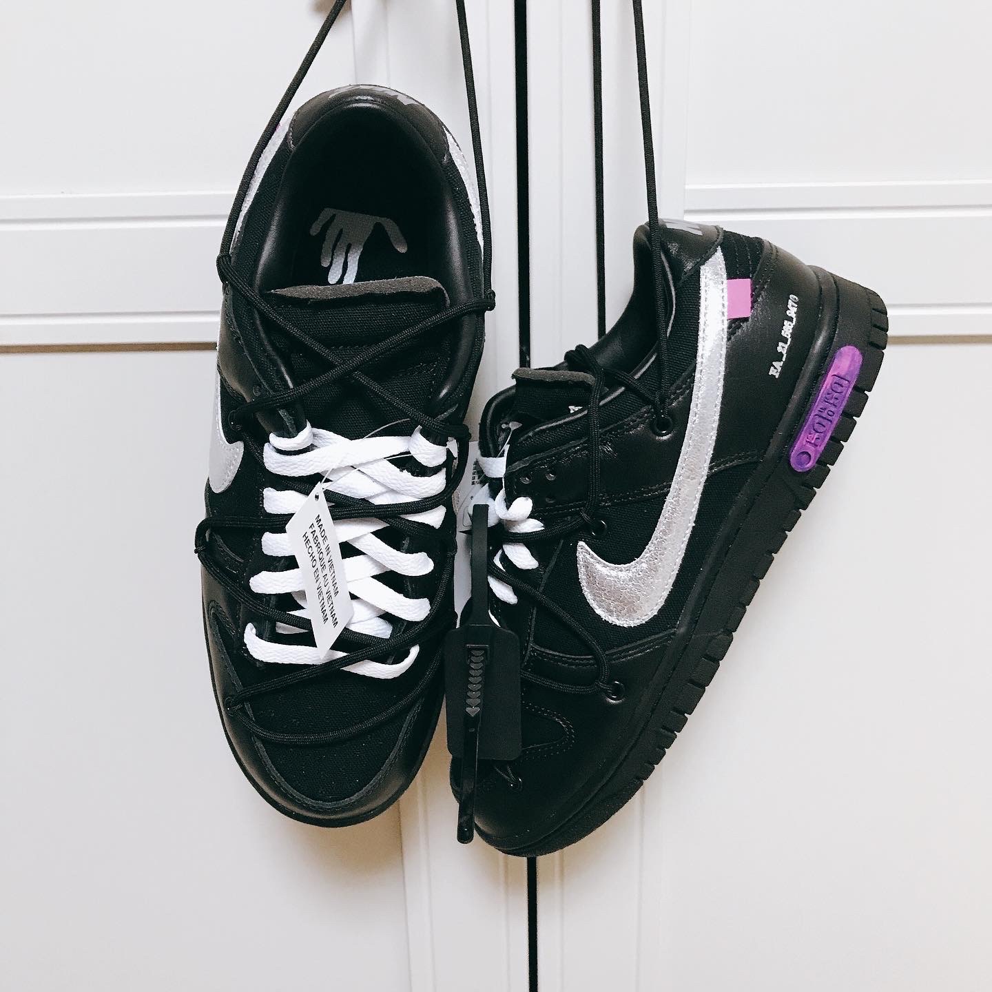 Nike x Off-White Dunk Low The 50 - Lot 18, Nike x Off-White Dunk Low The 50 - Lot 50 착용 스타일 - 3