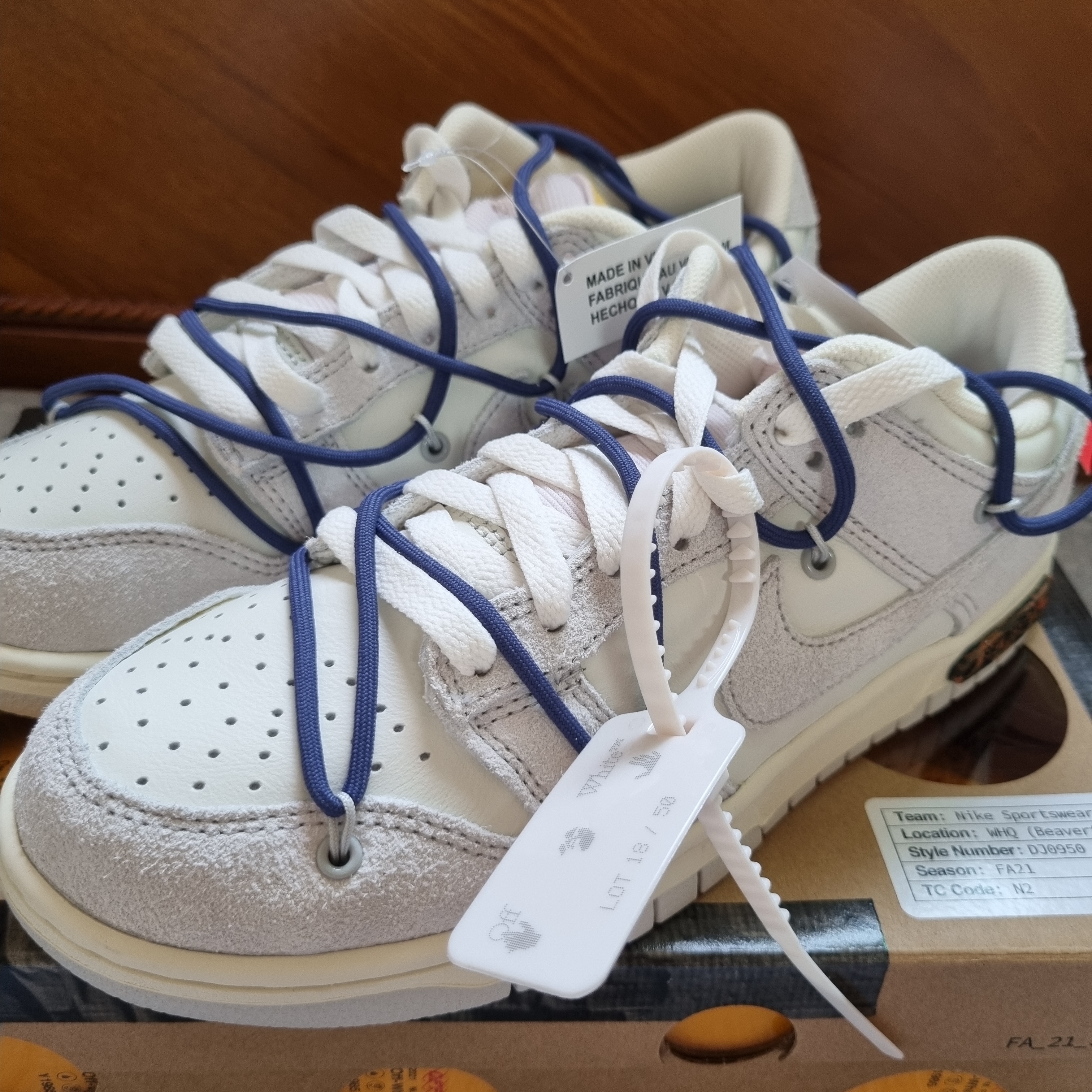 Nike x Off-White Dunk Low The 50 - Lot 18 착용 스타일 - 2