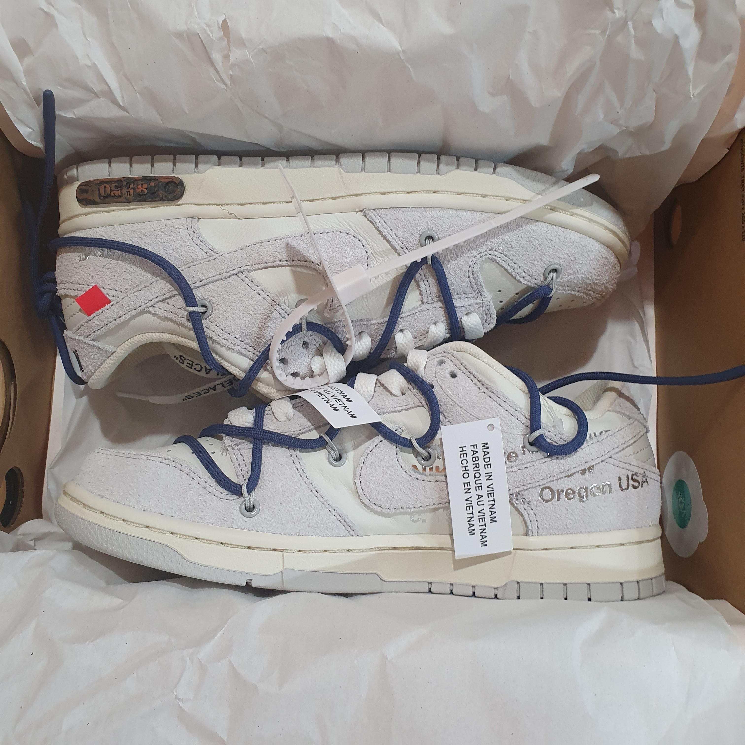 Nike x Off-White Dunk Low The 50 - Lot 18 착용 스타일 - 4