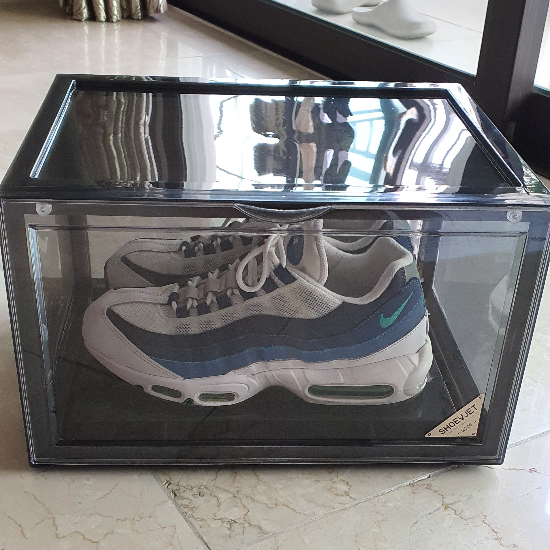 Nike Air Max 95 White Slate Blue 착용 스타일 - 2