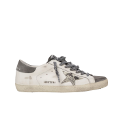 Golden Goose Superstar White Grey Heel Tab Sneakers