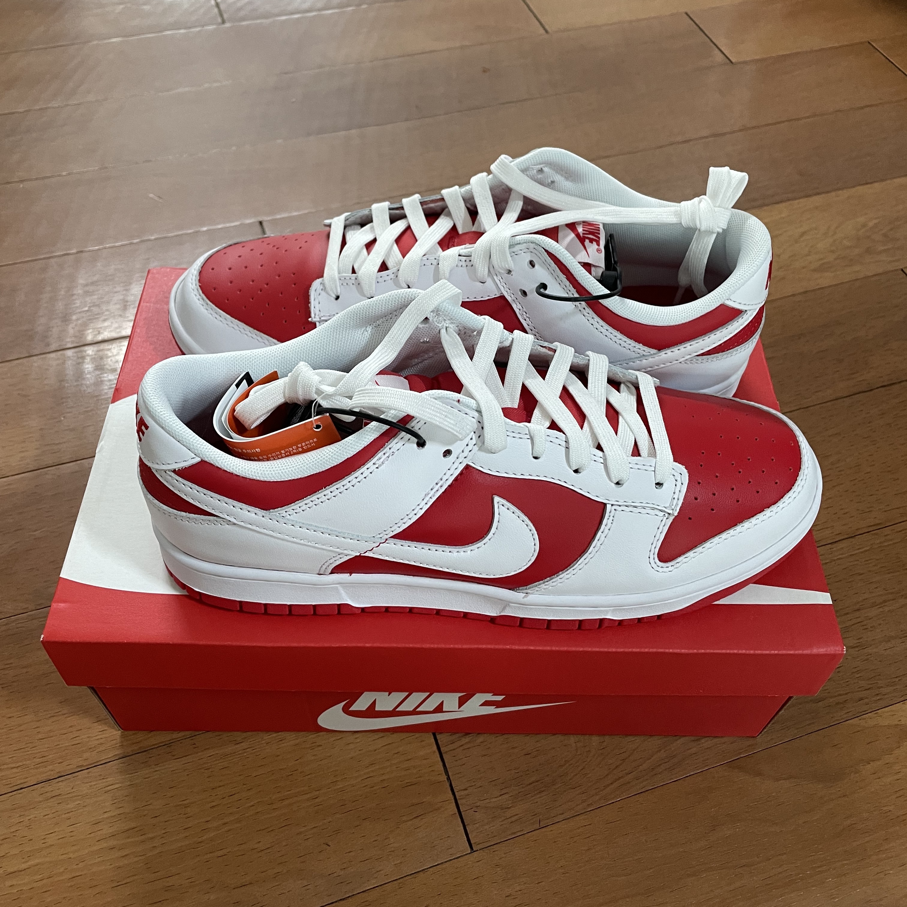 Nike Dunk Low Retro Championship Red 착용 스타일