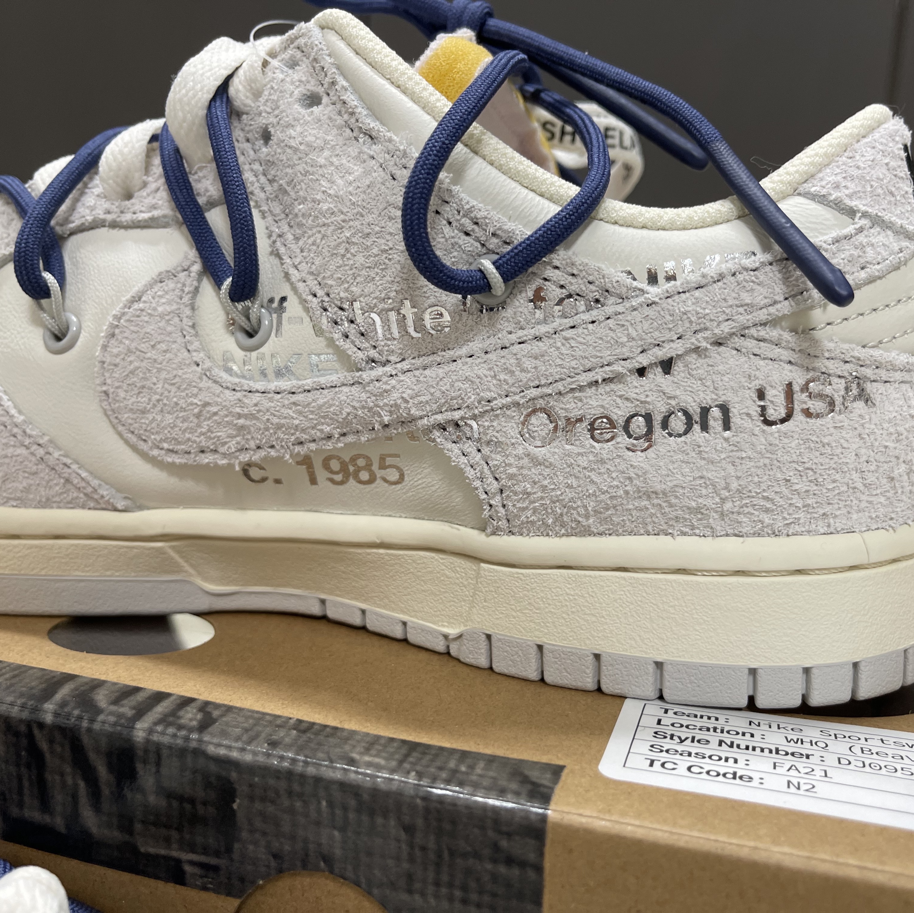Nike x Off-White Dunk Low The 50 - Lot 18 착용 스타일 - 3