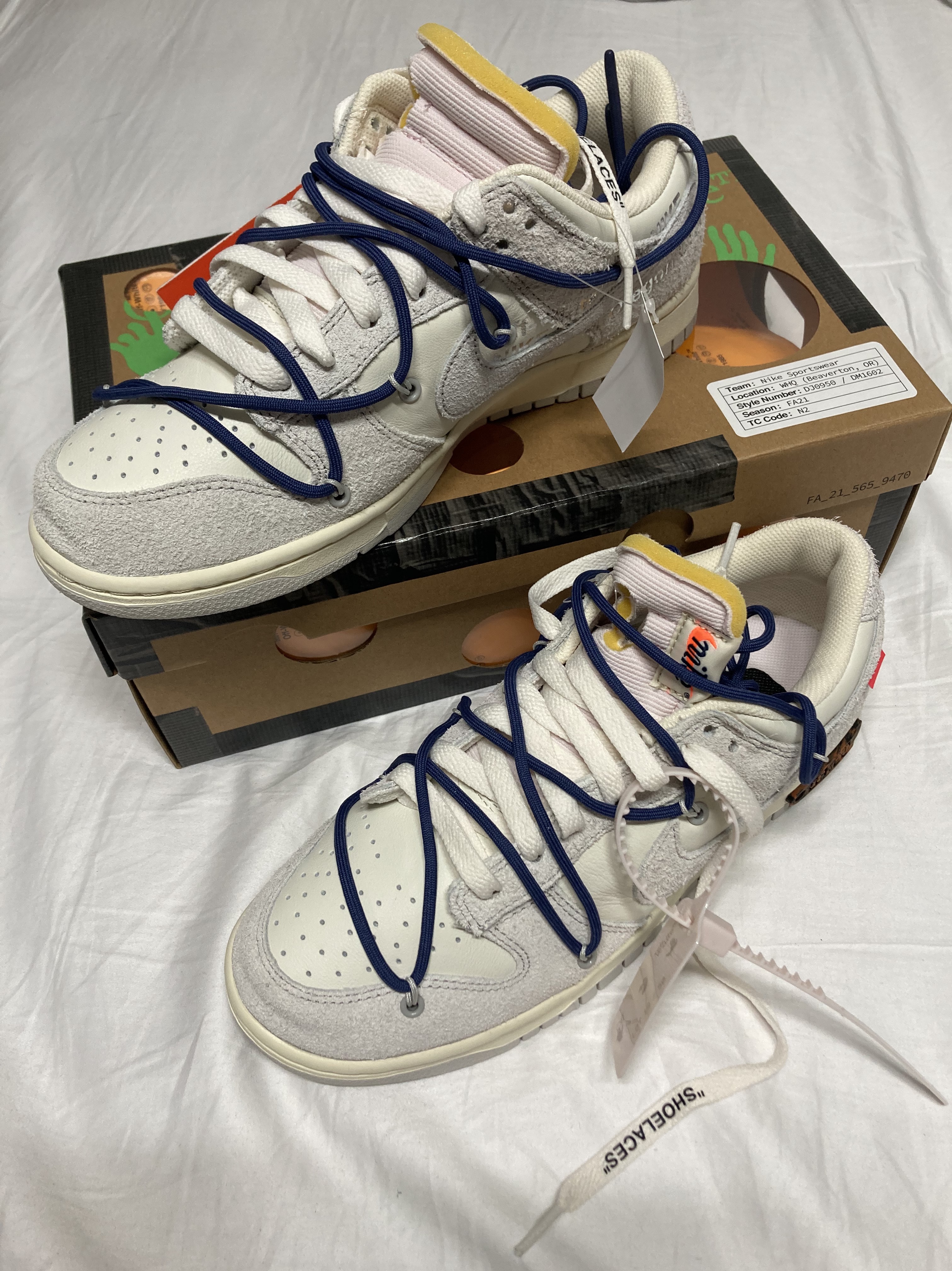 Nike x Off-White Dunk Low The 50 - Lot 18 착용 스타일 - 1