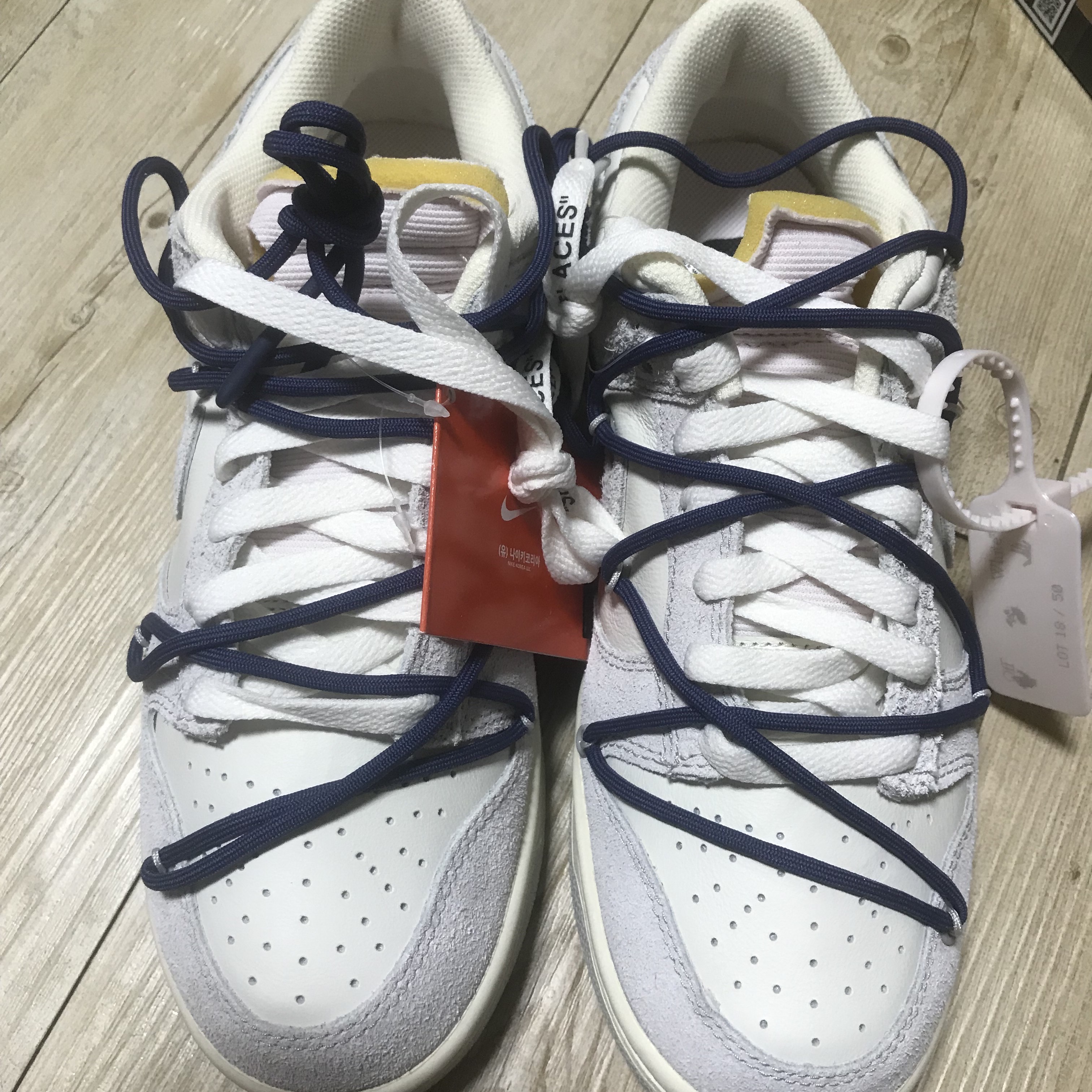 Nike x Off-White Dunk Low The 50 - Lot 18 착용 스타일 - 1