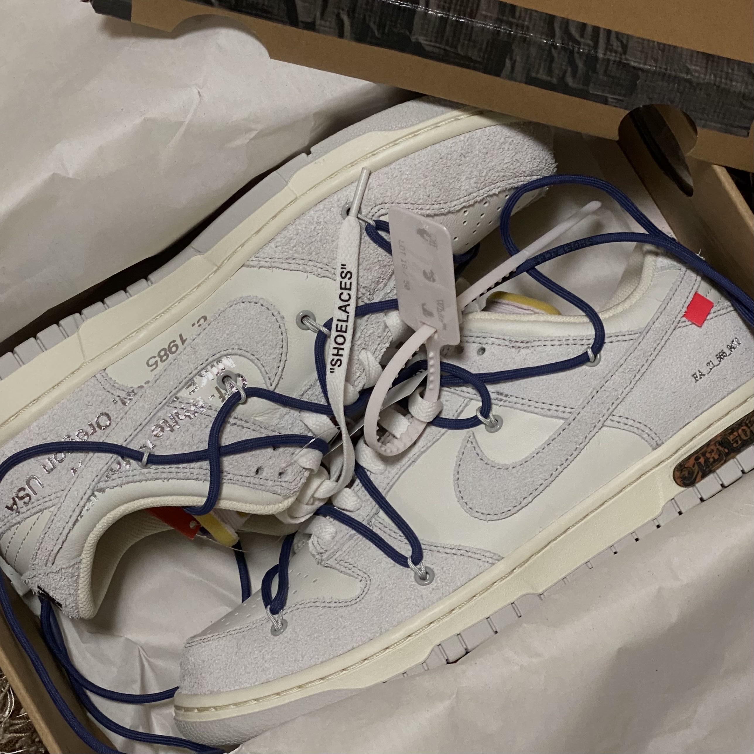Nike x Off-White Dunk Low The 50 - Lot 18 착용 스타일