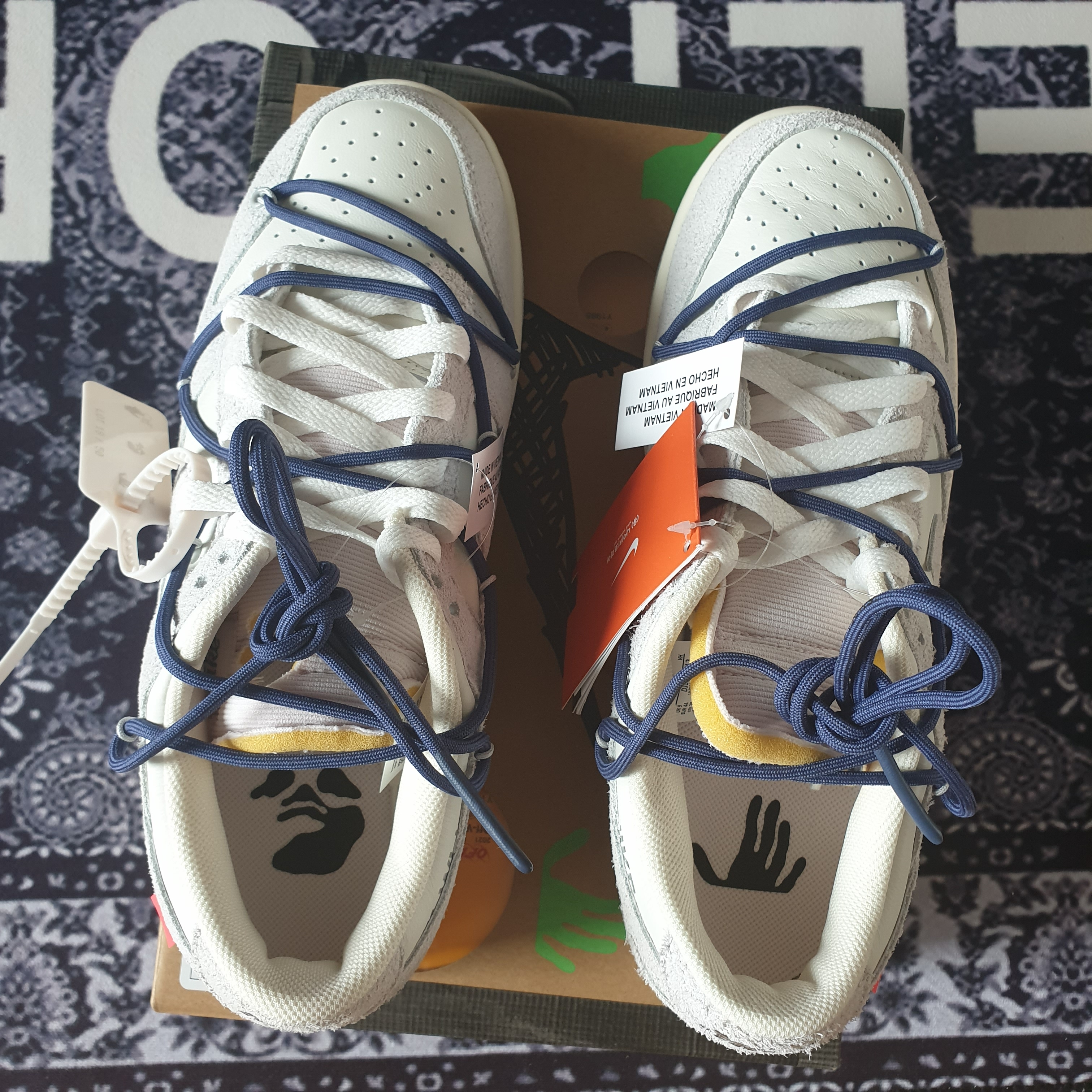Nike x Off-White Dunk Low The 50 - Lot 18 착용 스타일 - 2