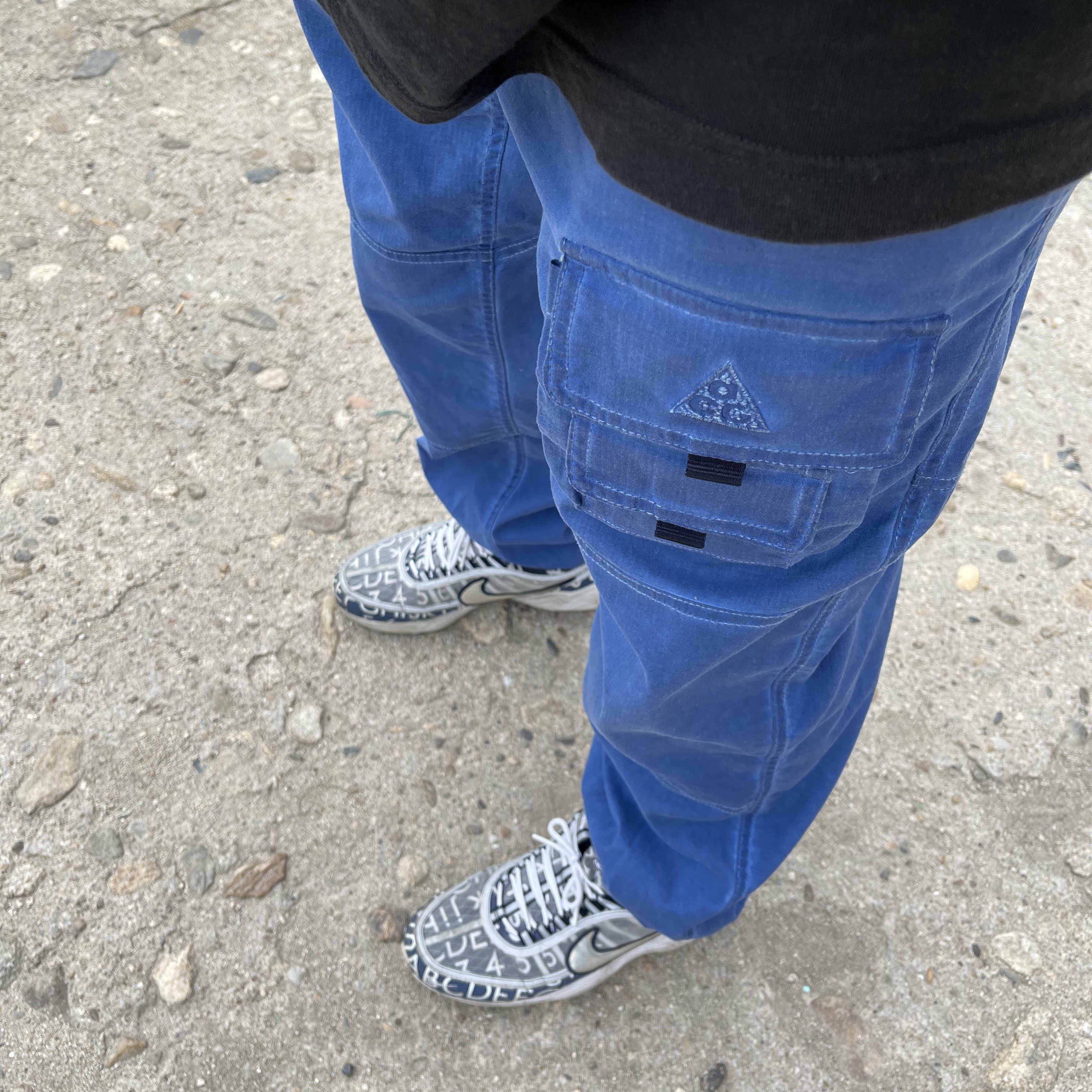 Nike ACG Watchman Peak Pants Blue Void - Asia, Nike Air Zoom Spiridon Roundel Binary Blue 착용 스타일