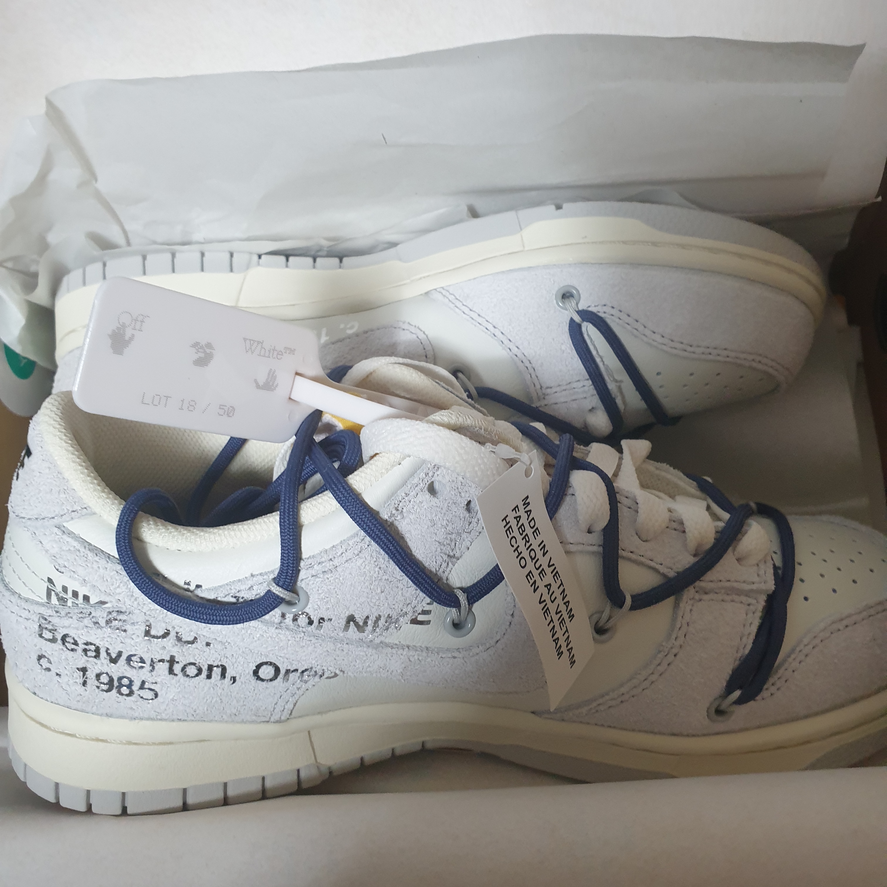 Nike x Off-White Dunk Low The 50 - Lot 18 착용 스타일