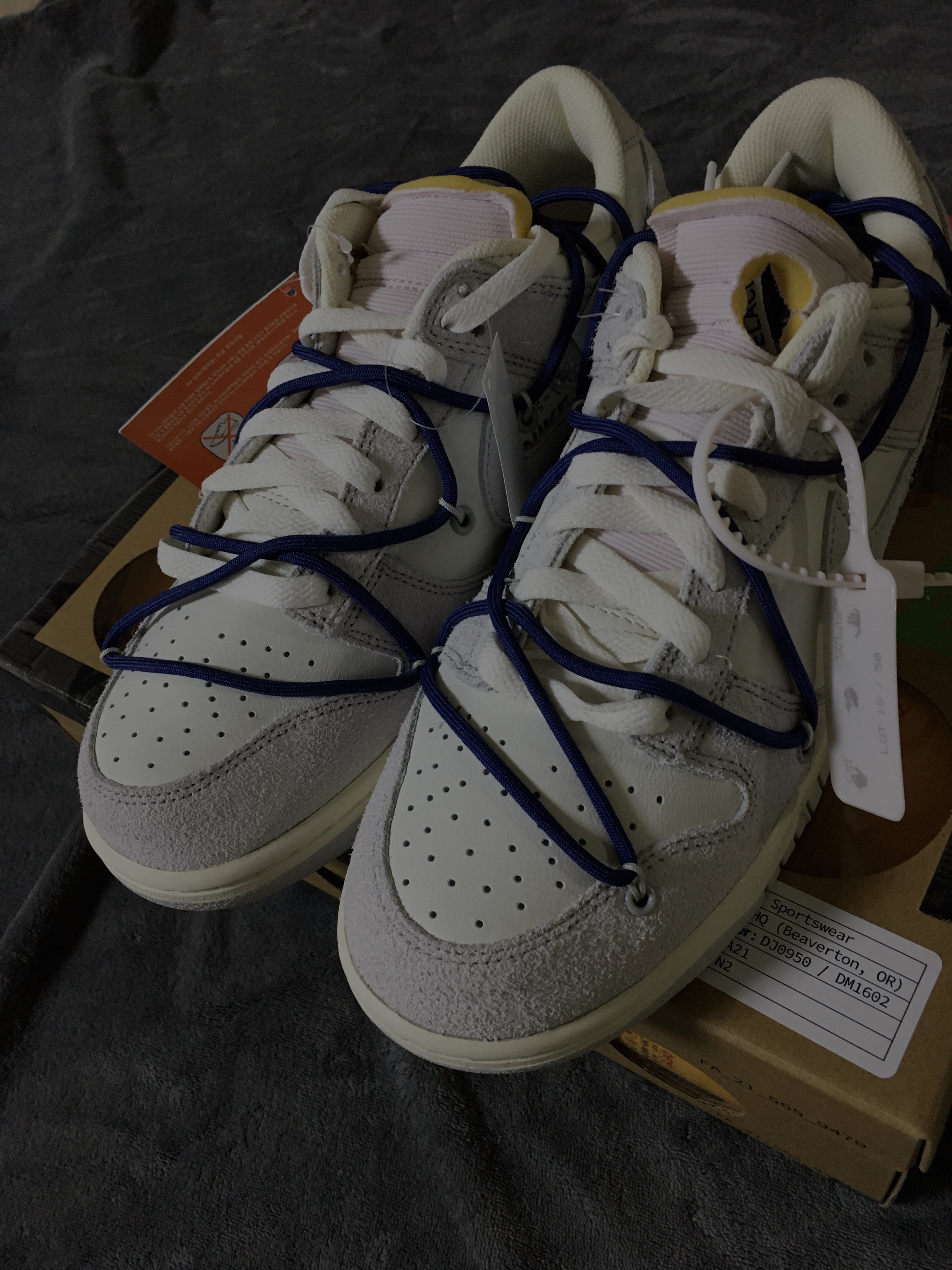 Nike x Off-White Dunk Low The 50 - Lot 18 착용 스타일 - 2