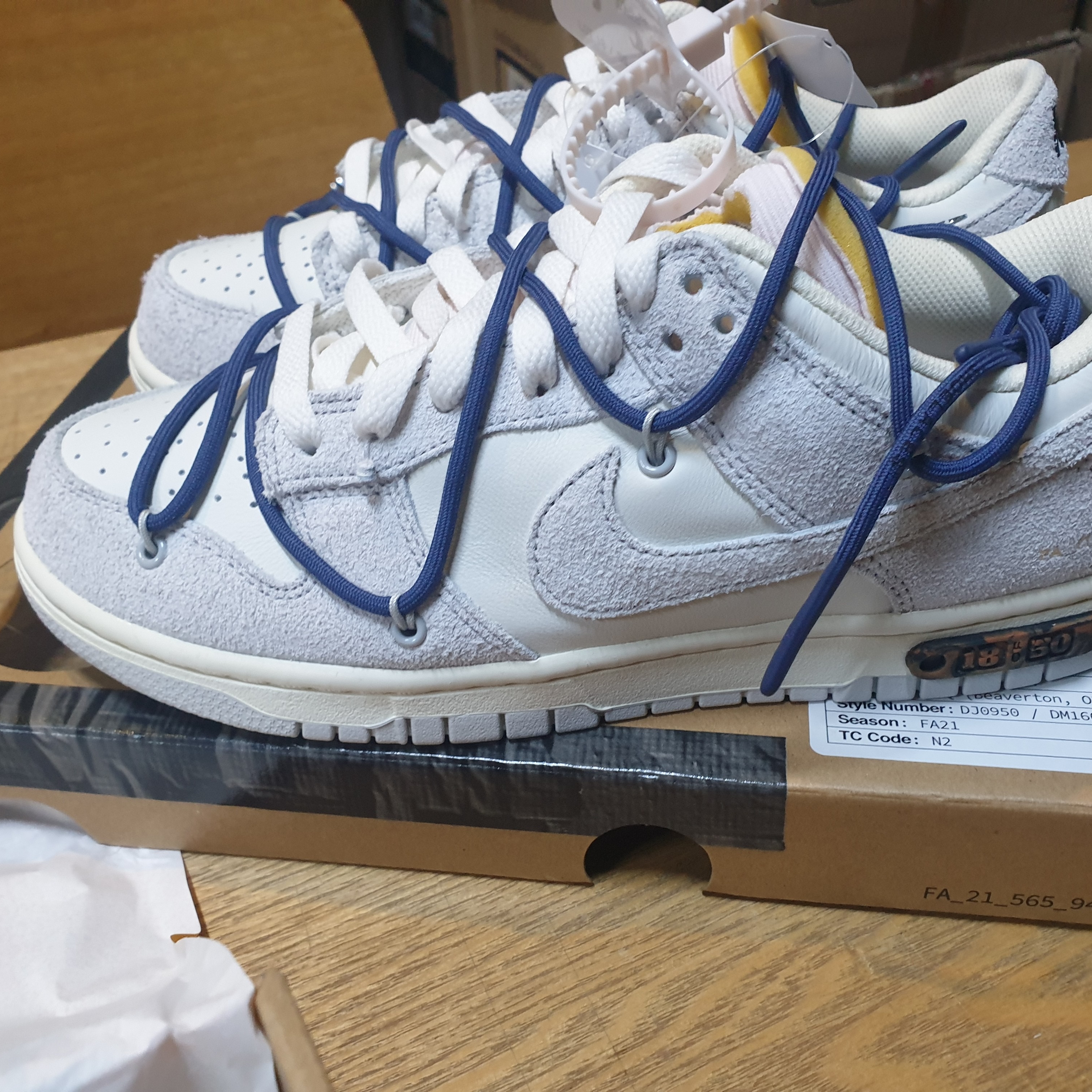 Nike x Off-White Dunk Low The 50 - Lot 18 착용 스타일 - 1