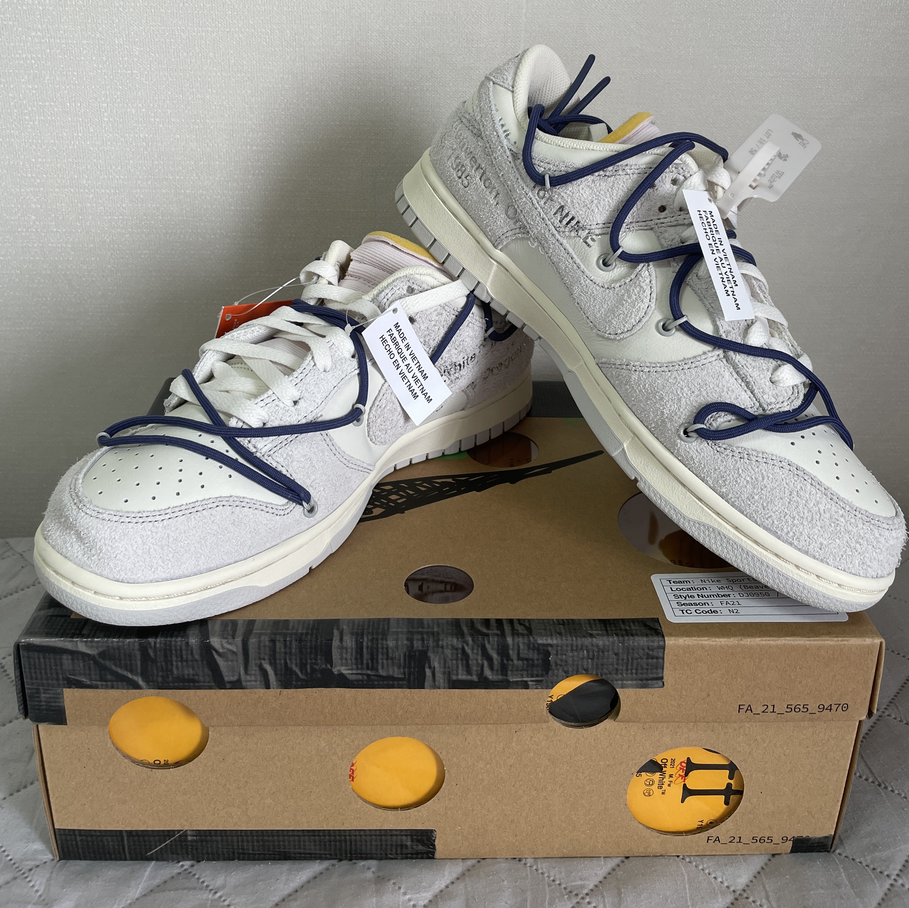 Nike x Off-White Dunk Low The 50 - Lot 18 착용 스타일