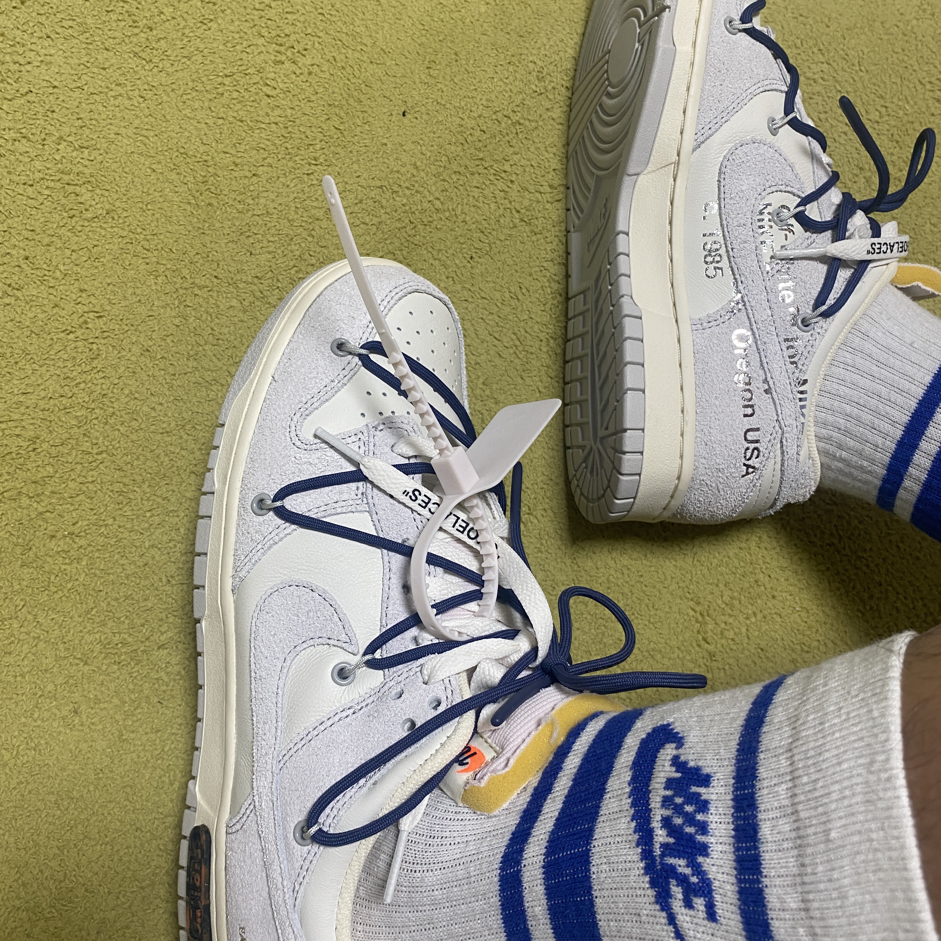 Nike x Off-White Dunk Low The 50 - Lot 18 착용 스타일 - 1