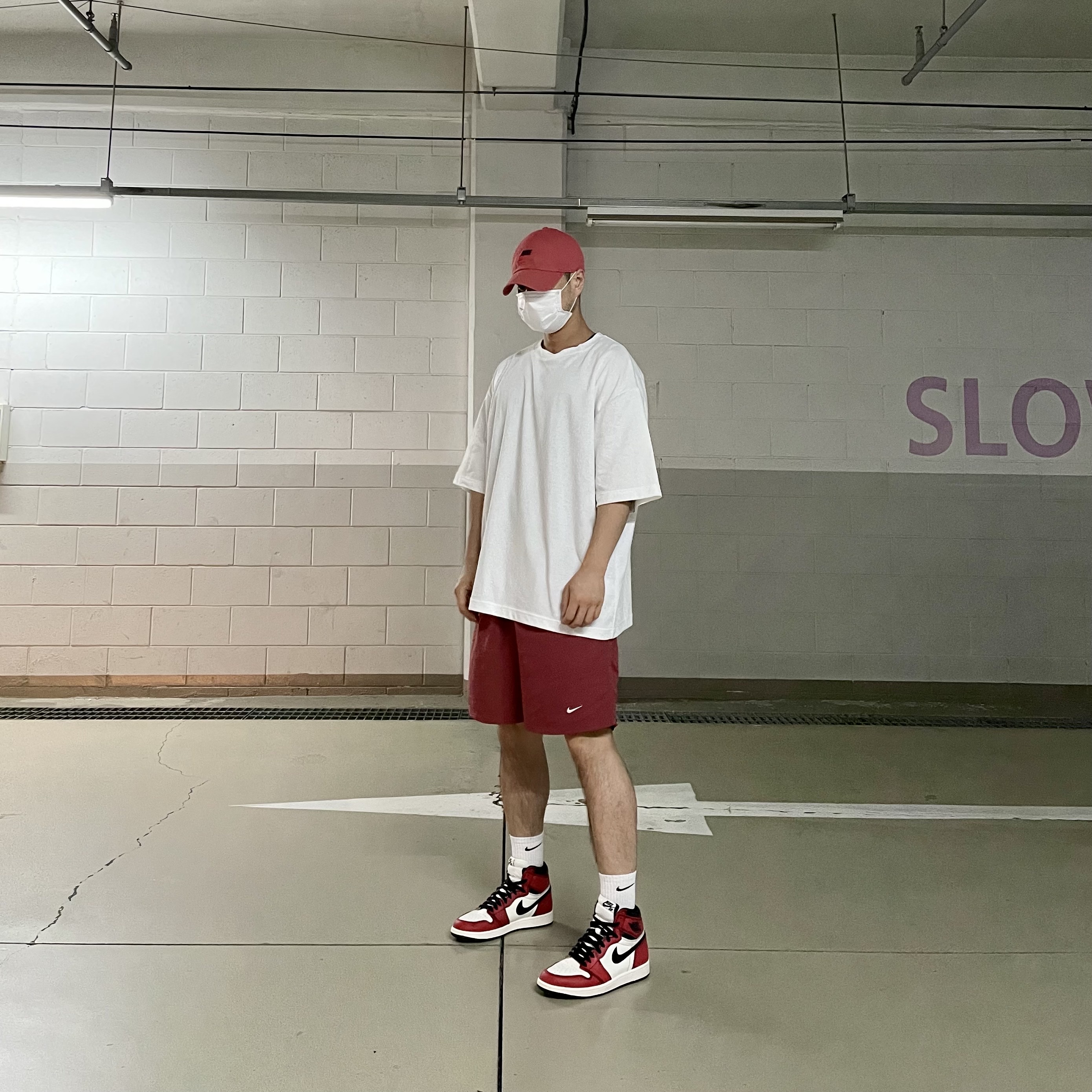 Jordan 1 Retro High OG Defiant SB LA to Chicago, Nike NRG Solo Swoosh Shorts Cedar - US/EU 착용 스타일