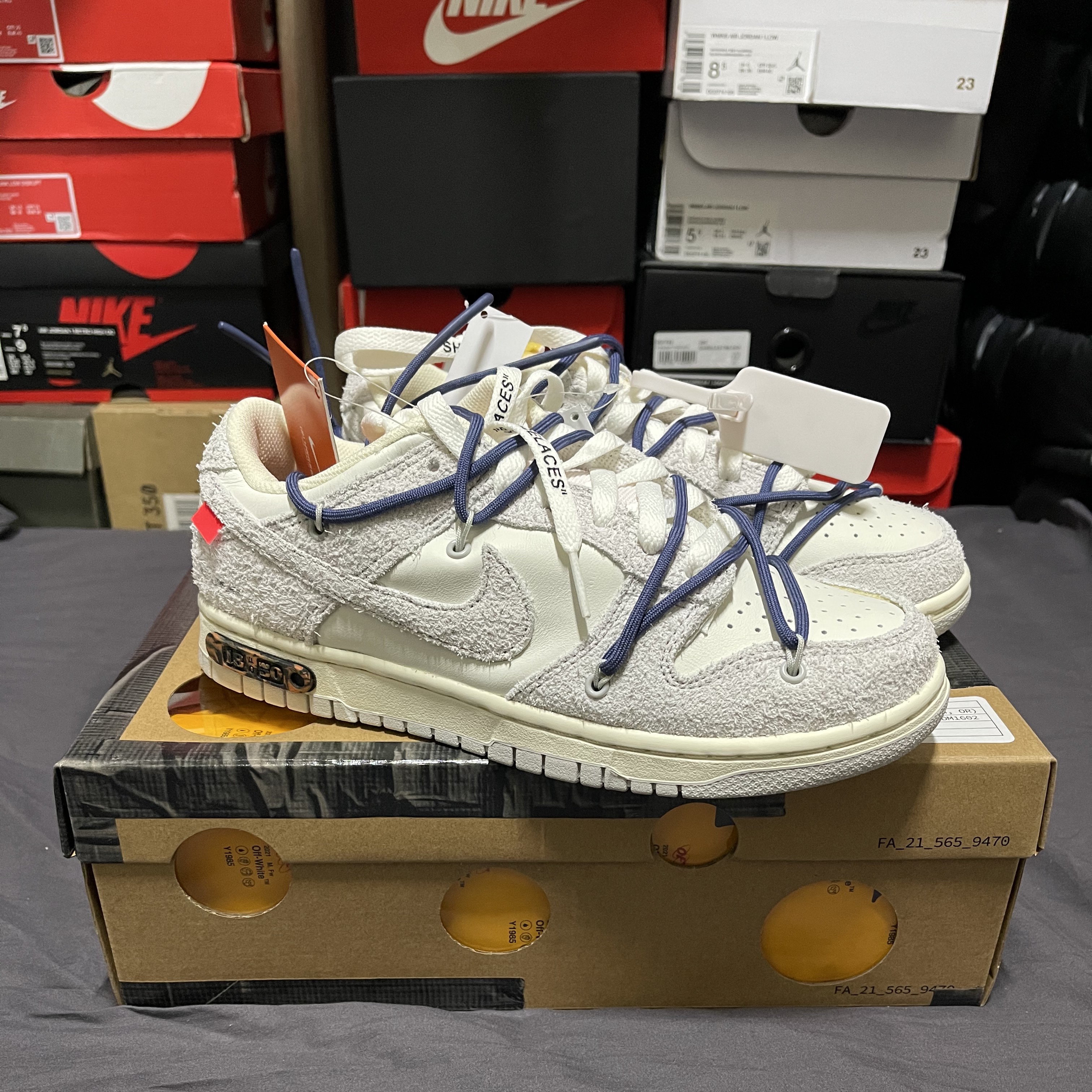 Nike x Off-White Dunk Low The 50 - Lot 18 착용 스타일