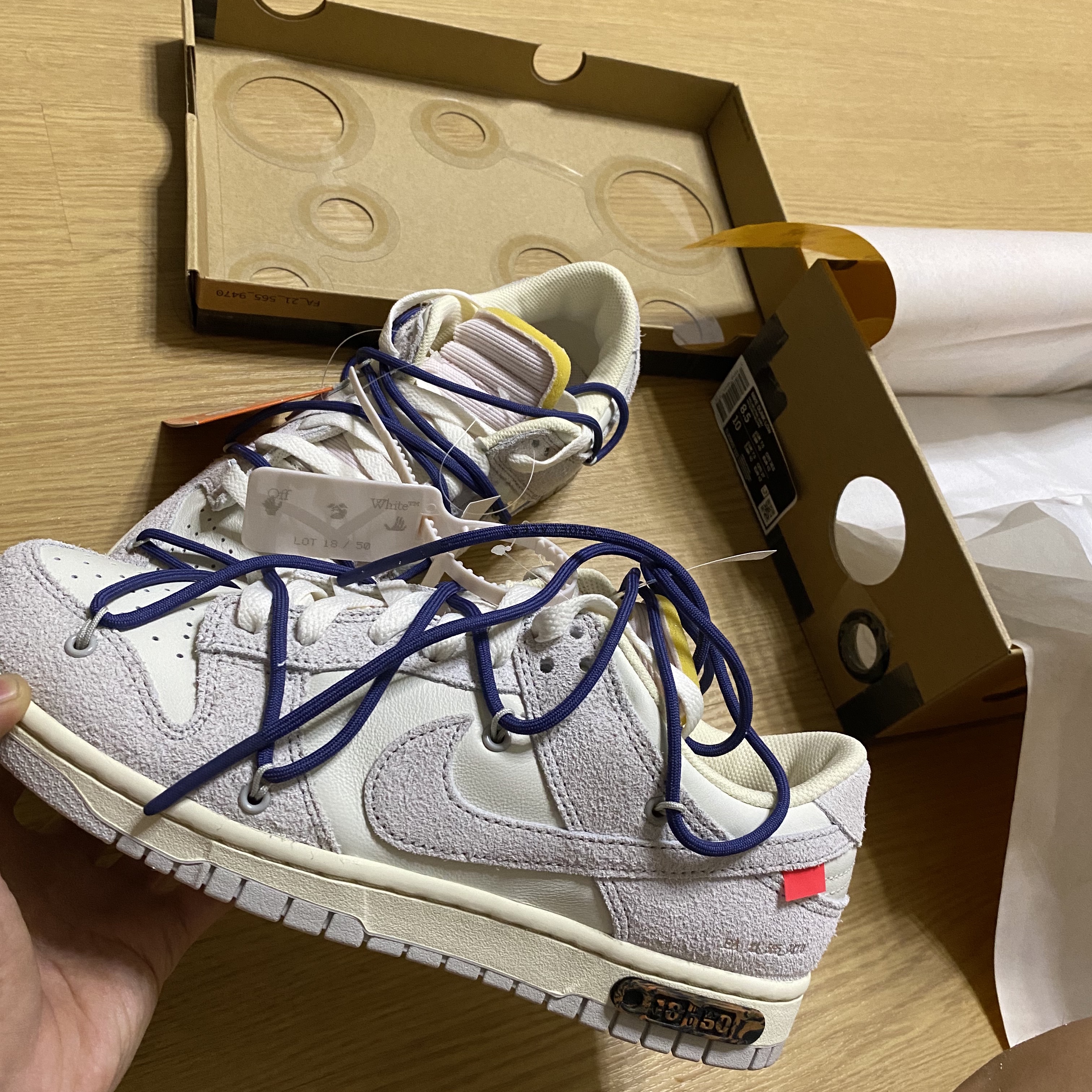 Nike x Off-White Dunk Low The 50 - Lot 18 착용 스타일