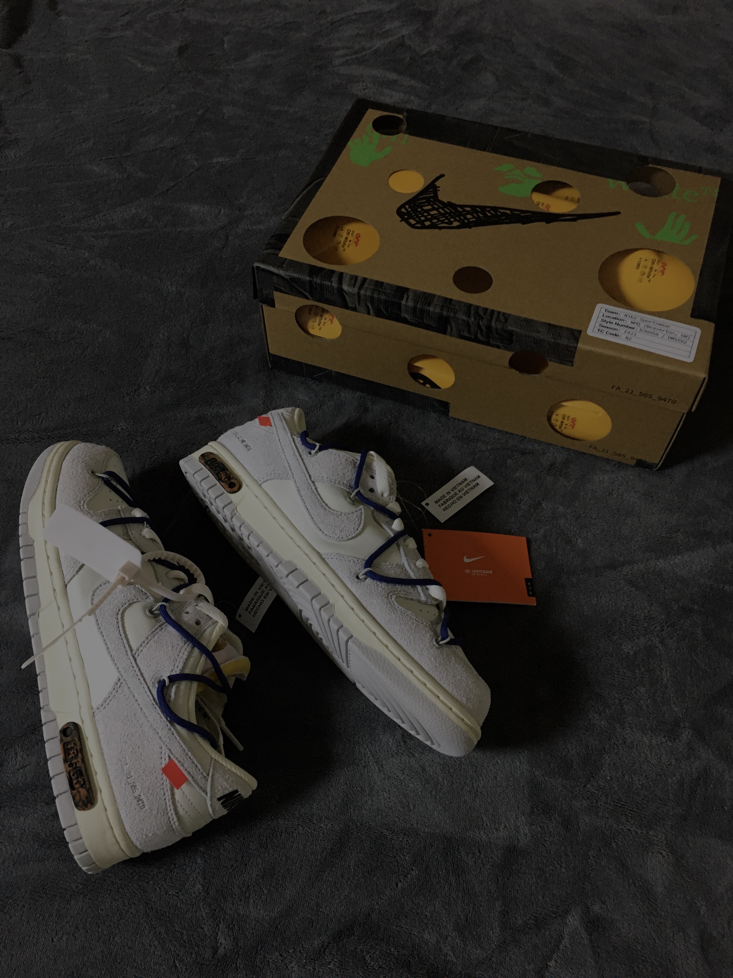 Nike x Off-White Dunk Low The 50 - Lot 18 착용 스타일 - 1