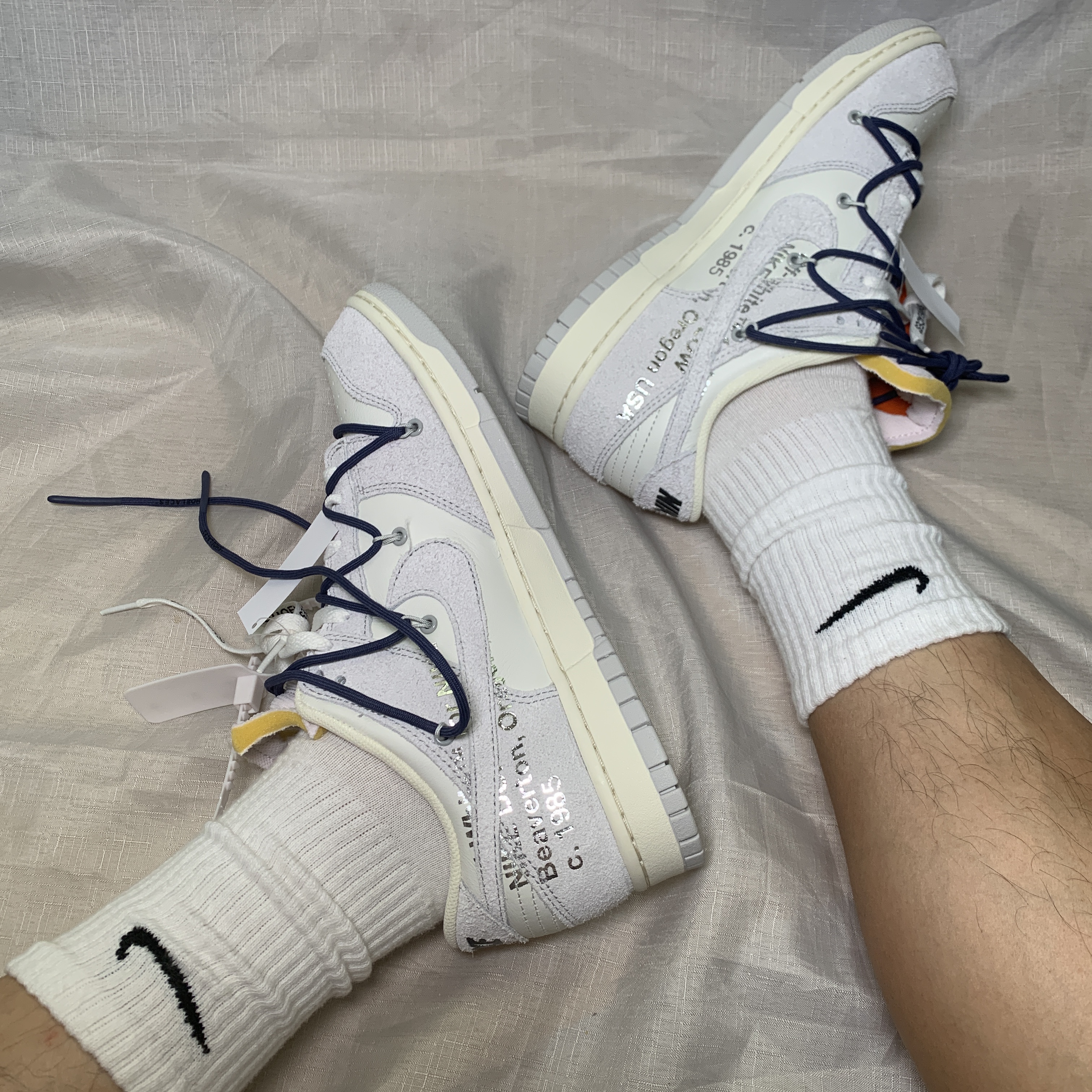 Nike x Off-White Dunk Low The 50 - Lot 18 착용 스타일