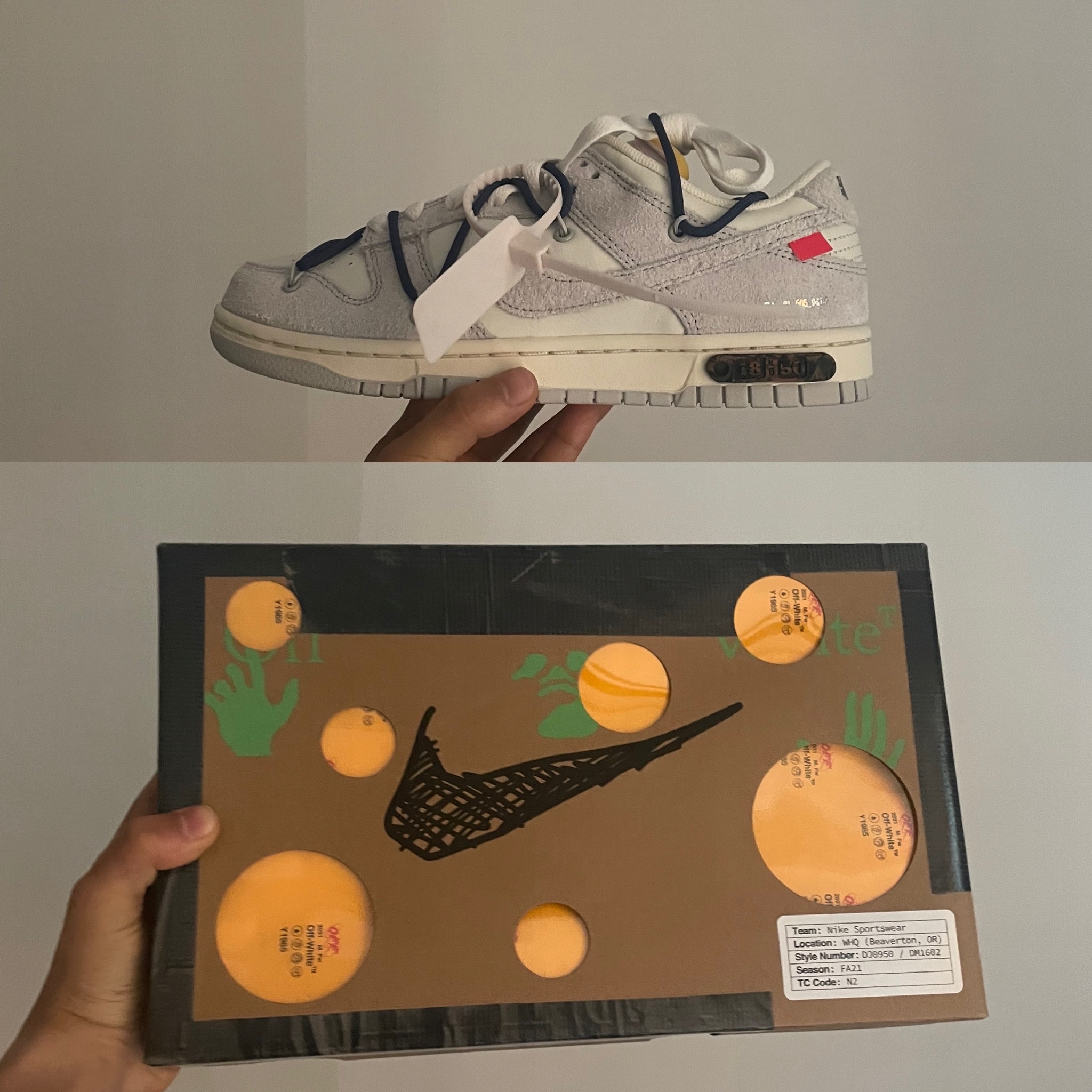 Nike x Off-White Dunk Low The 50 - Lot 18 착용 스타일