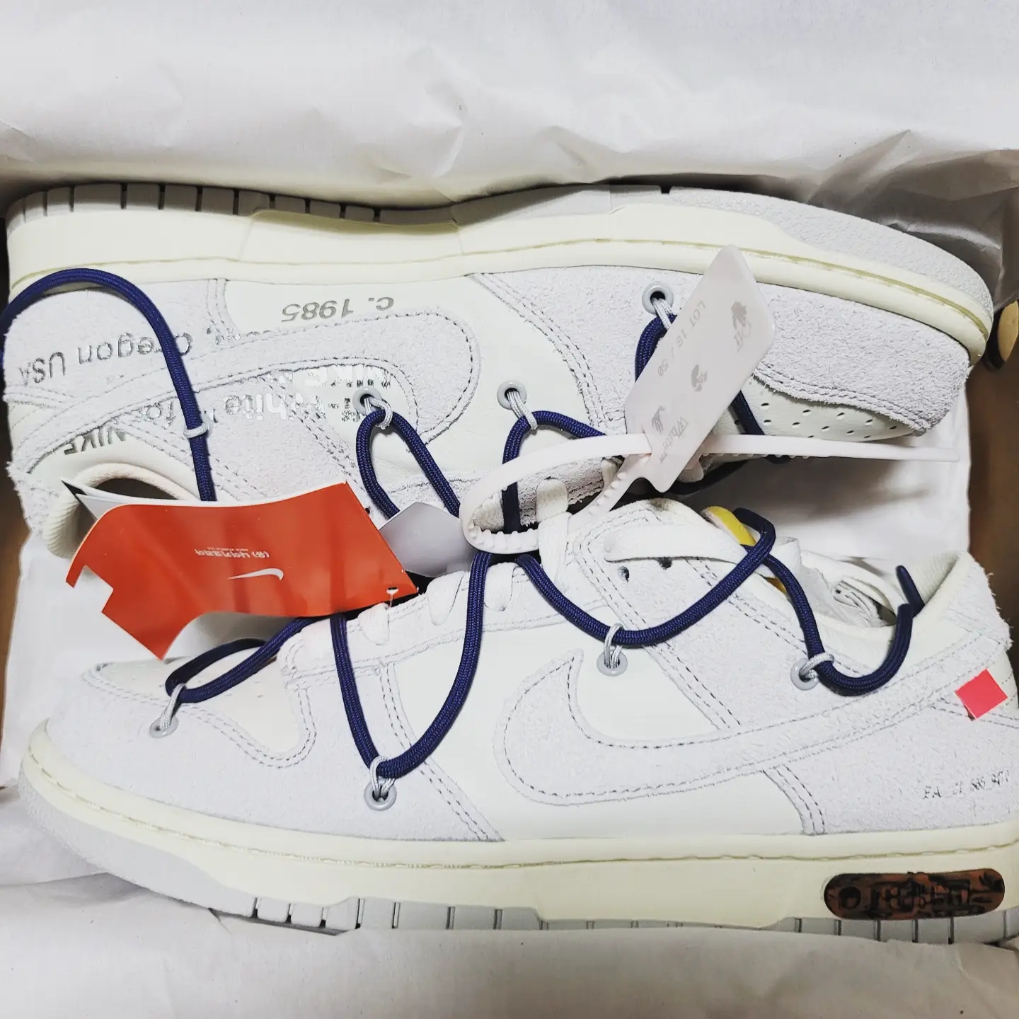 Nike x Off-White Dunk Low The 50 - Lot 18 착용 스타일 - 2