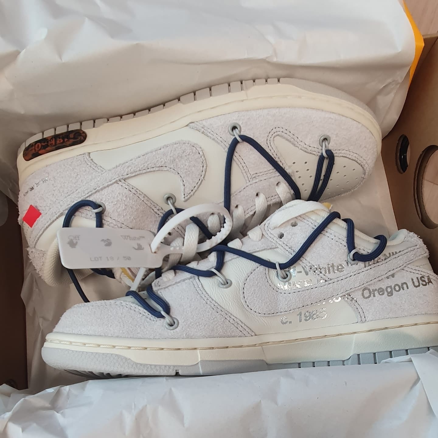 Nike x Off-White Dunk Low The 50 - Lot 18 착용 스타일 - 3