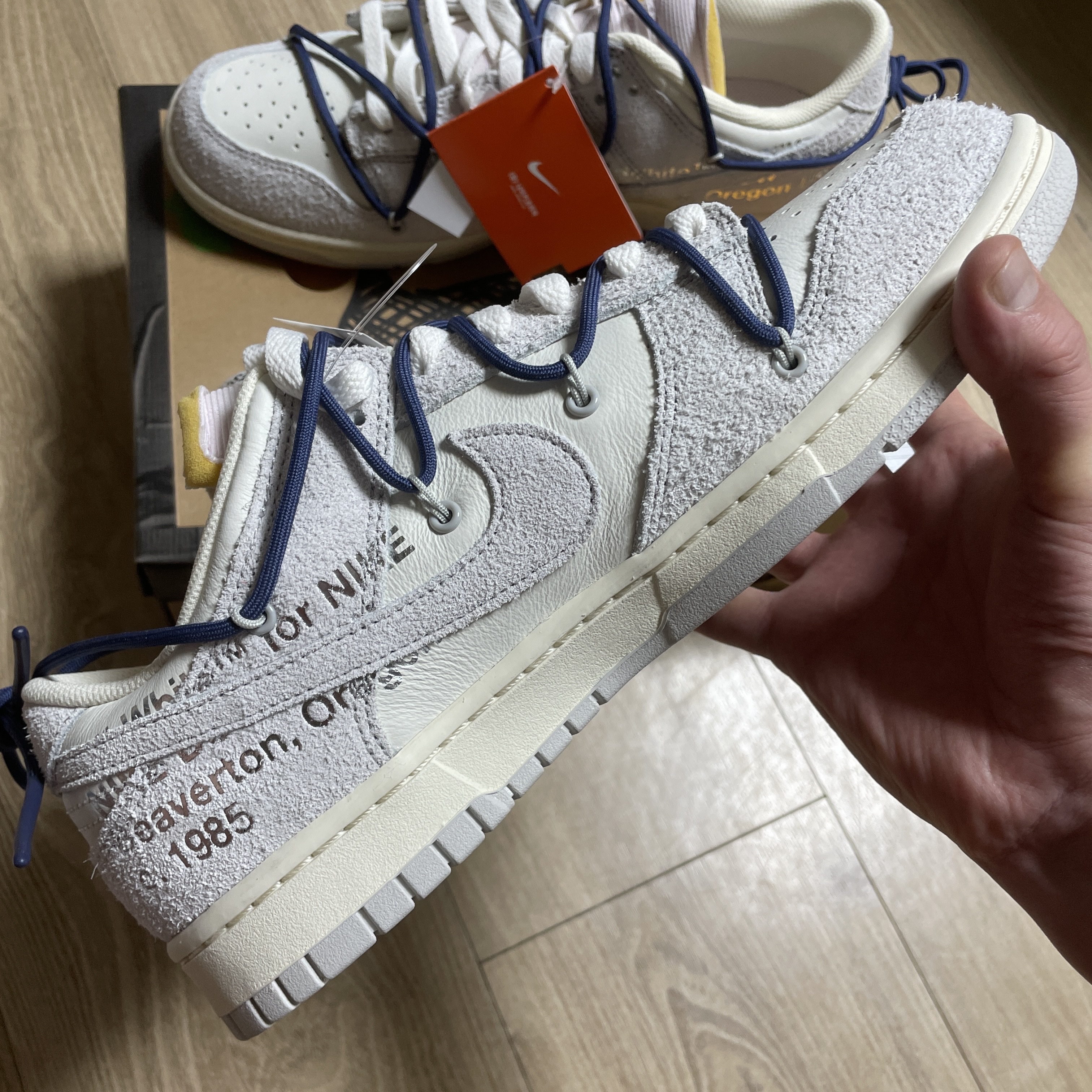 Nike x Off-White Dunk Low The 50 - Lot 18 착용 스타일 - 4