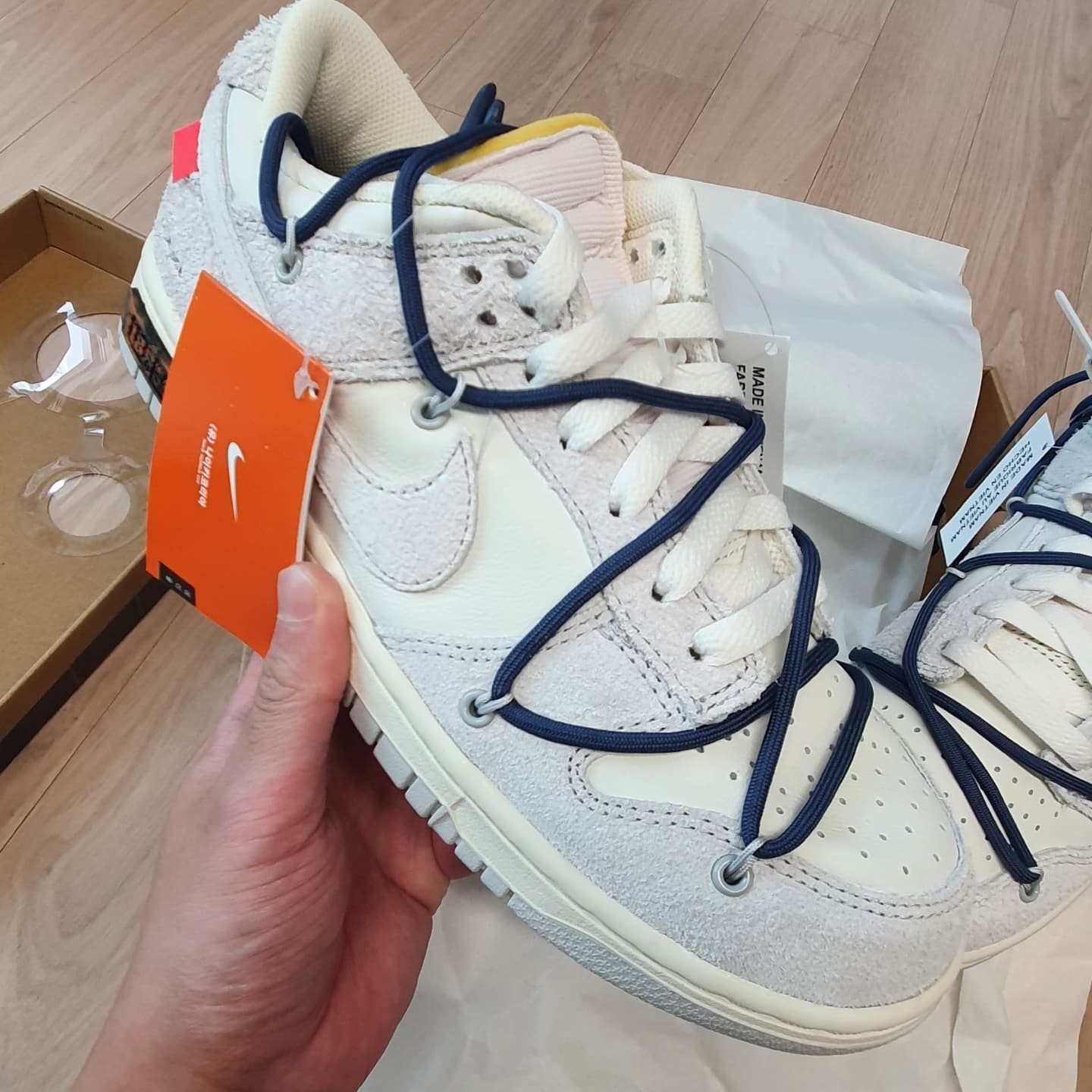 Nike x Off-White Dunk Low The 50 - Lot 18 착용 스타일 - 2