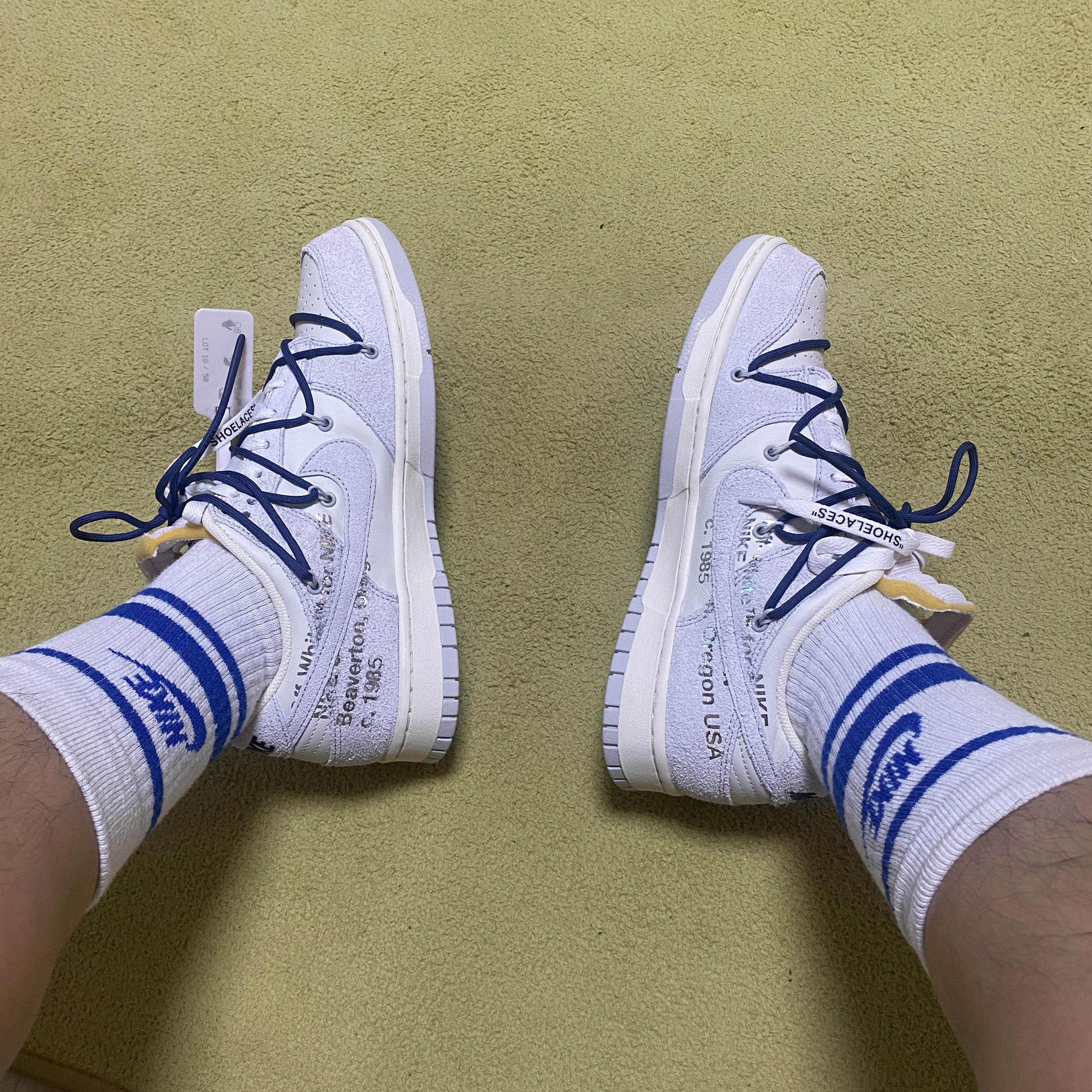 Nike x Off-White Dunk Low The 50 - Lot 18 착용 스타일 - 2