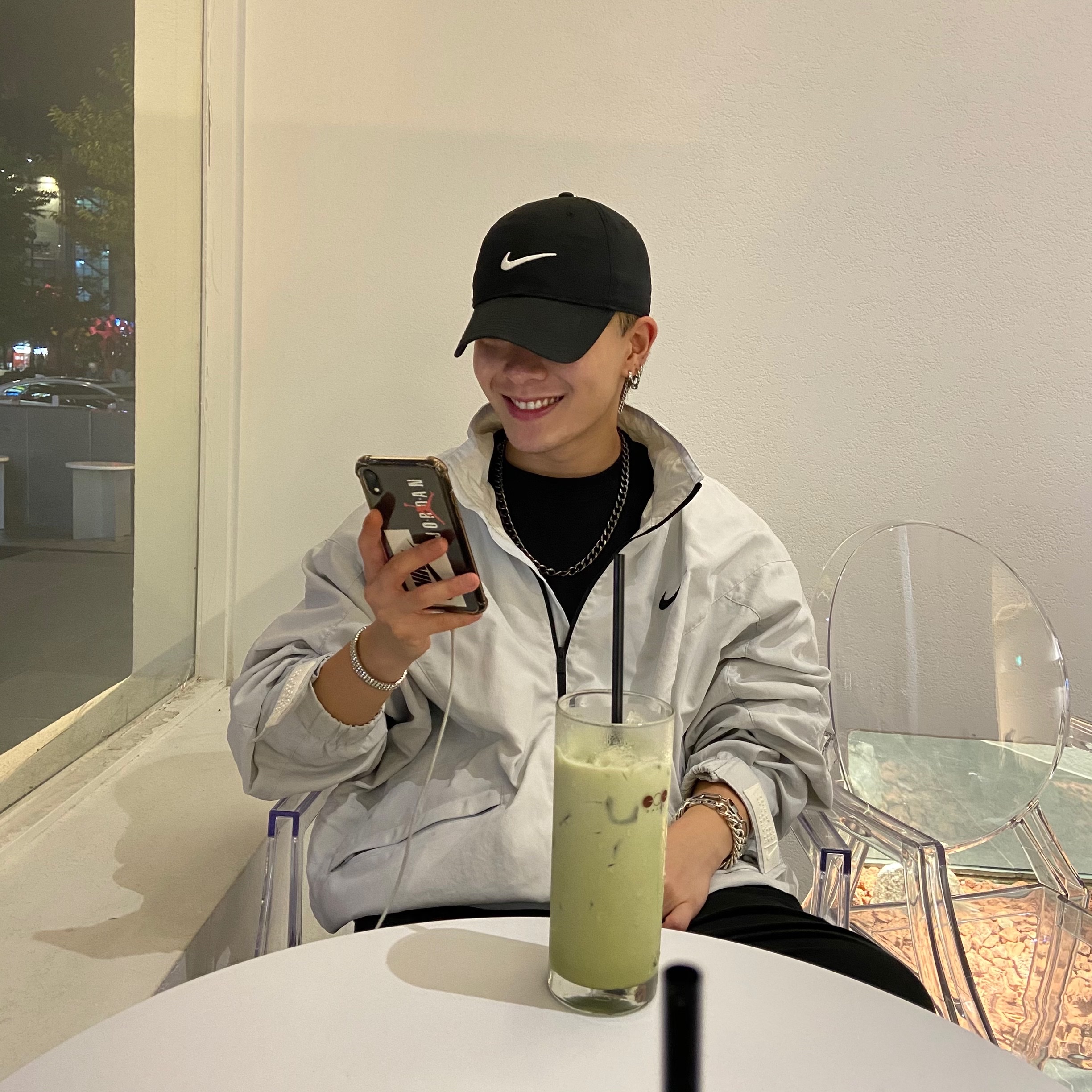 Nike x Fear of God NRG Half Zip Jacket Pure Platinum 착용 스타일 - 1