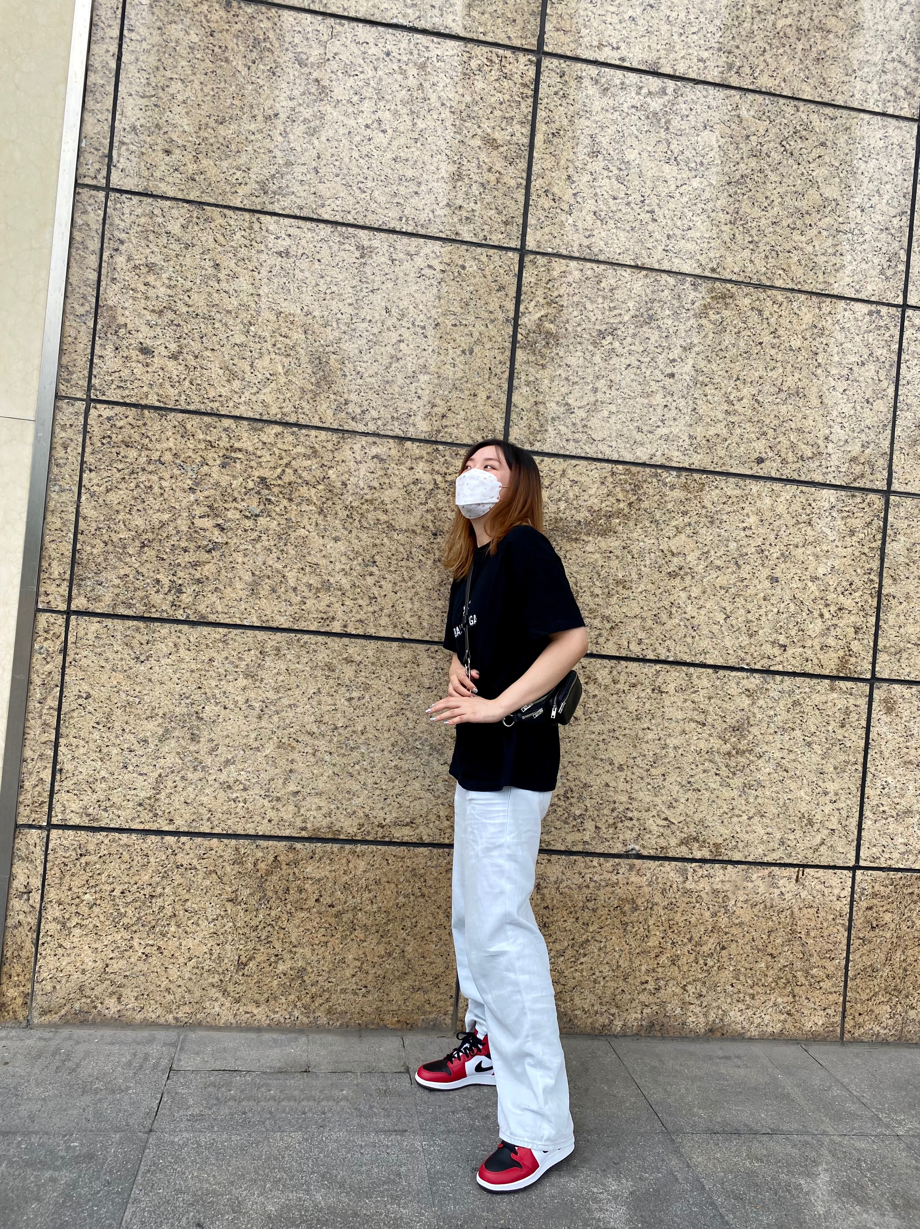 (GS) Jordan 1 Mid Chicago Black Toe 착용 스타일 - 1