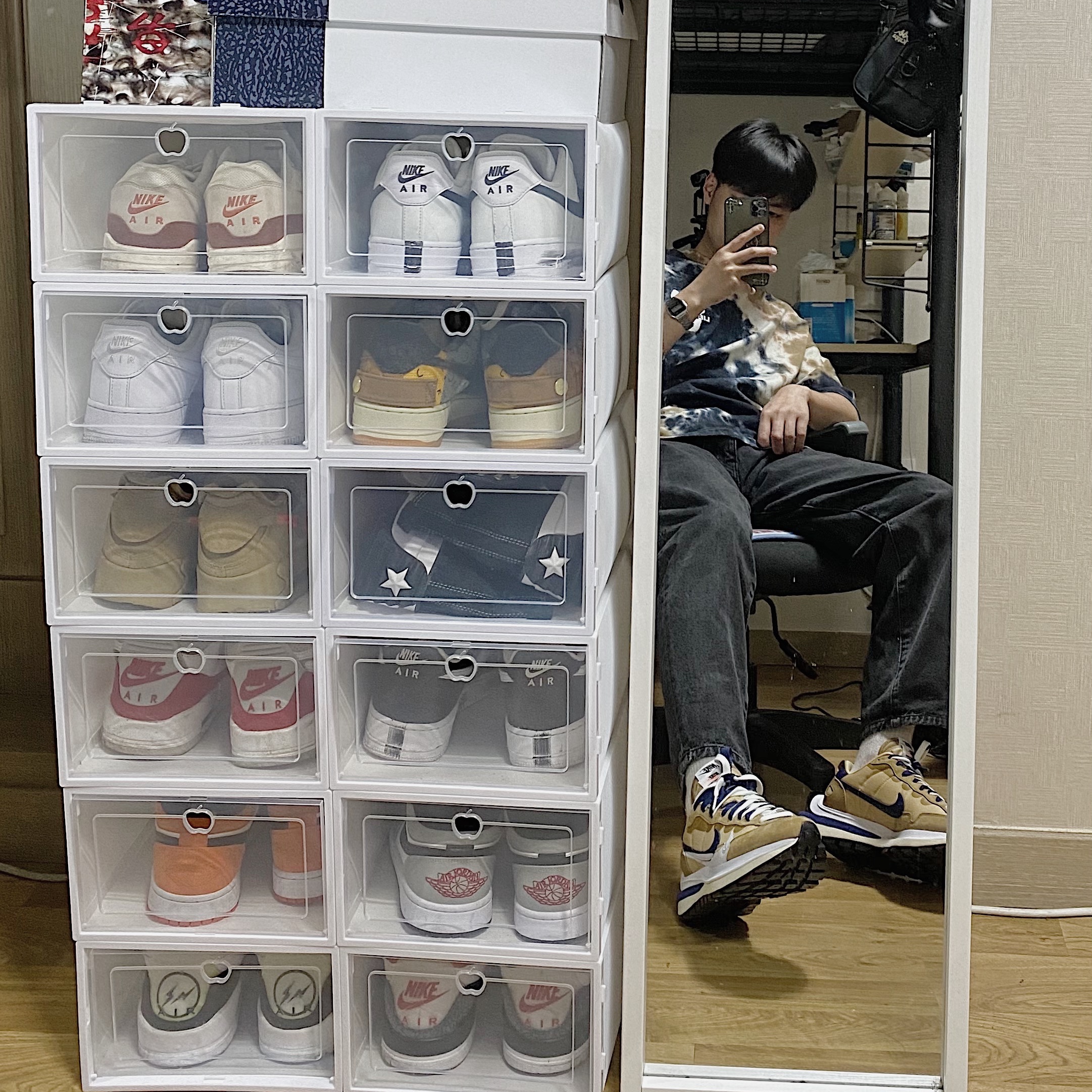 Nike Air Max 1 Mars Stone, Nike Air Force 1 '07 Low White 착용 스타일