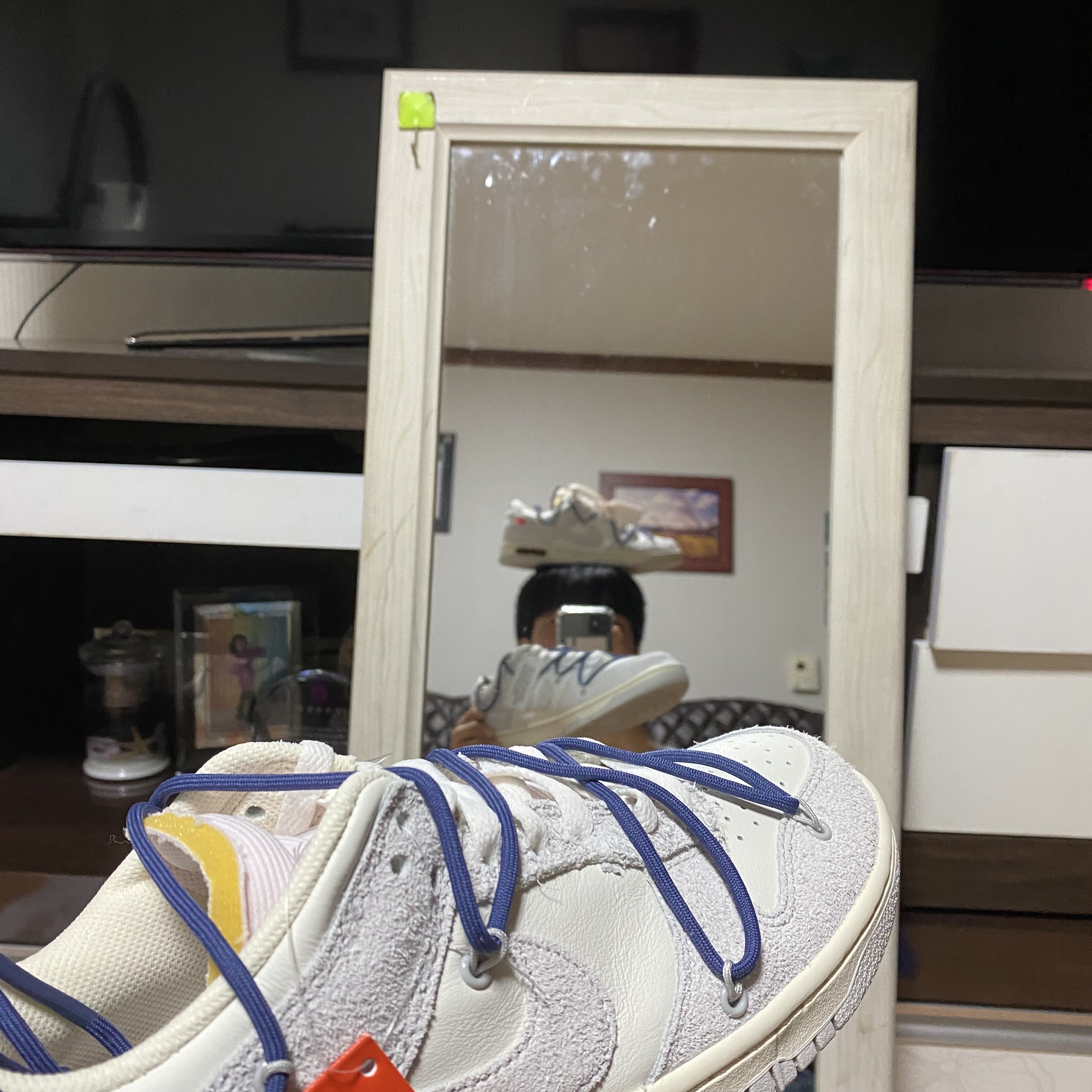 Nike x Off-White Dunk Low The 50 - Lot 18 착용 스타일 - 1