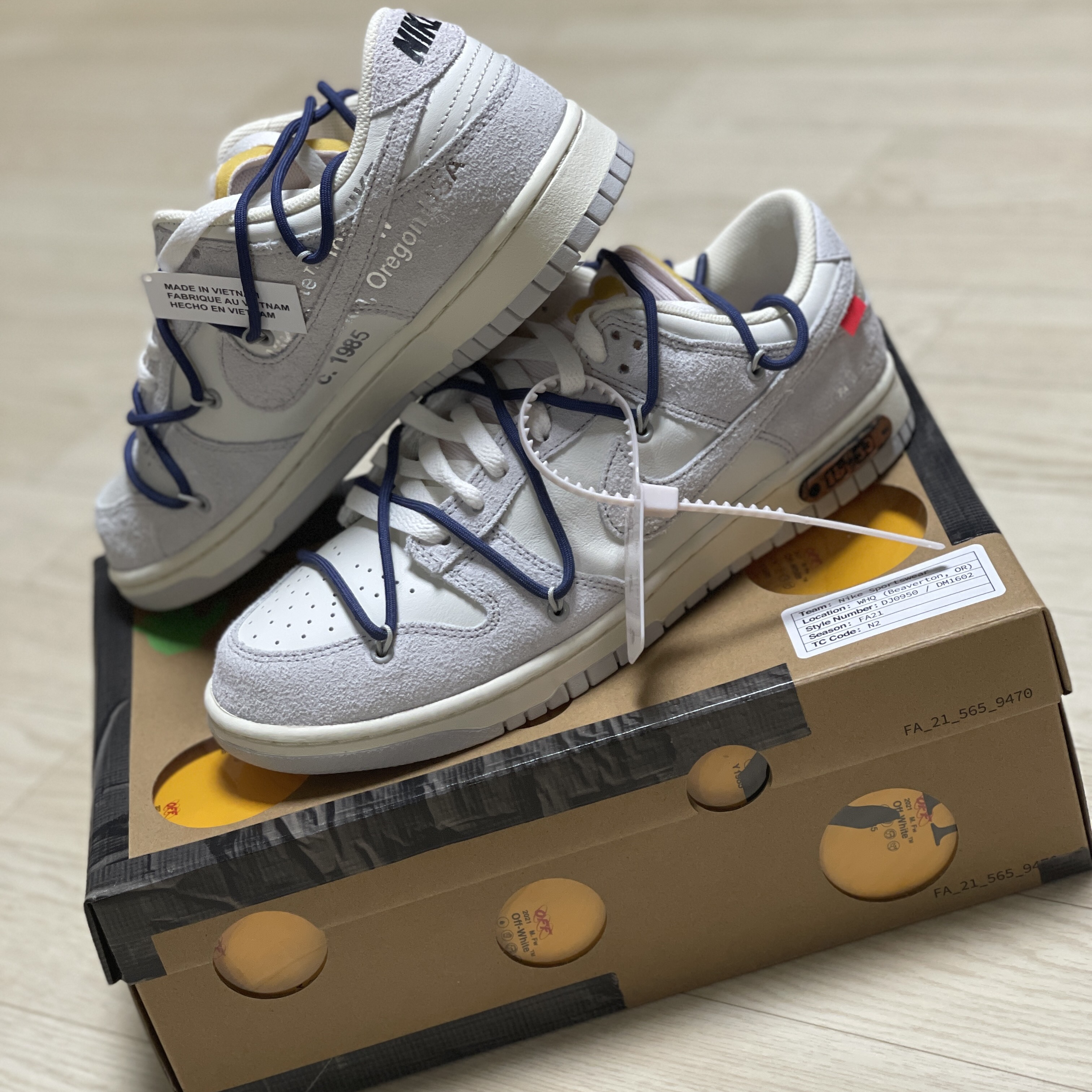 Nike x Off-White Dunk Low The 50 - Lot 18 착용 스타일 - 3