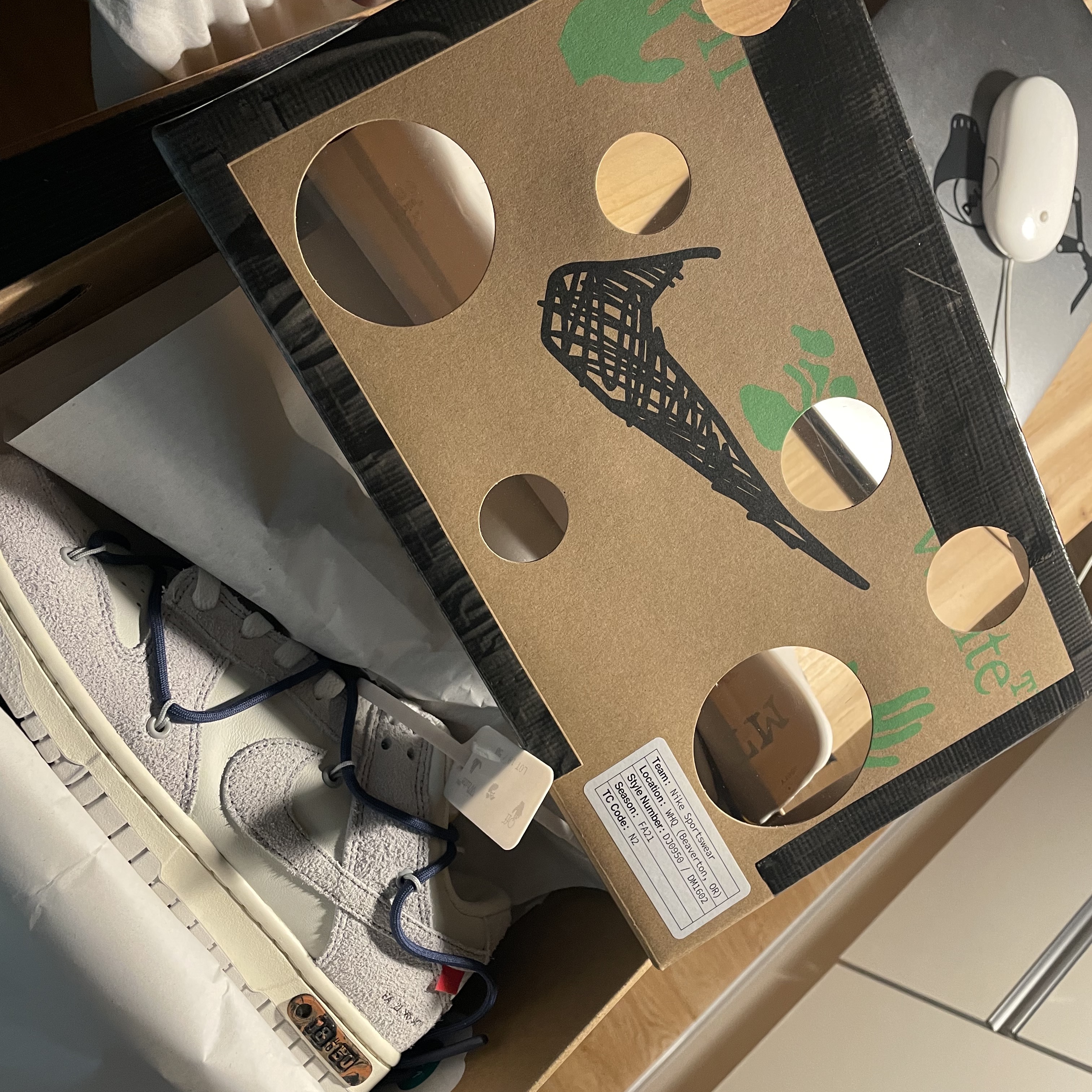 Nike x Off-White Dunk Low The 50 - Lot 18 착용 스타일 - 2