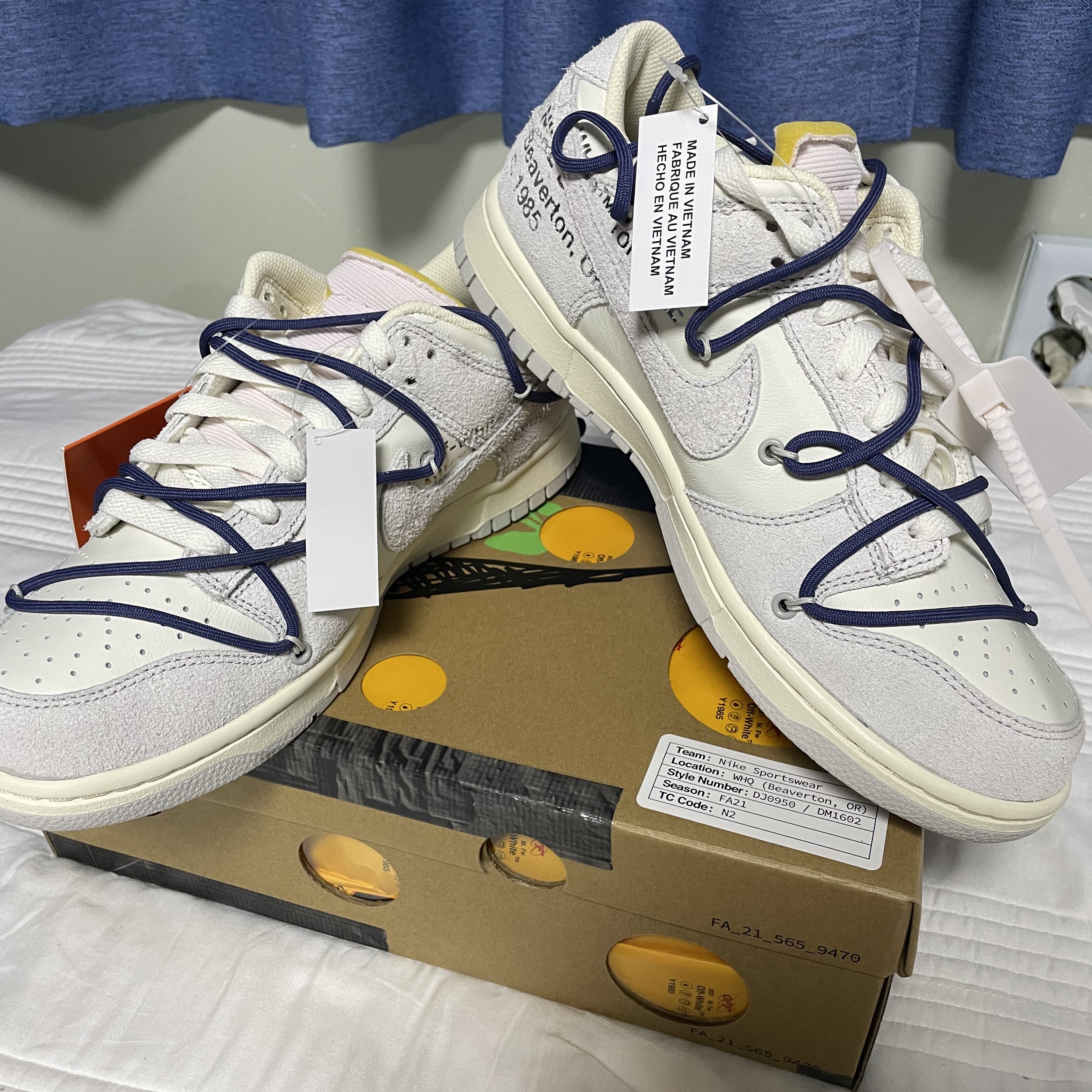 Nike x Off-White Dunk Low The 50 - Lot 18 착용 스타일