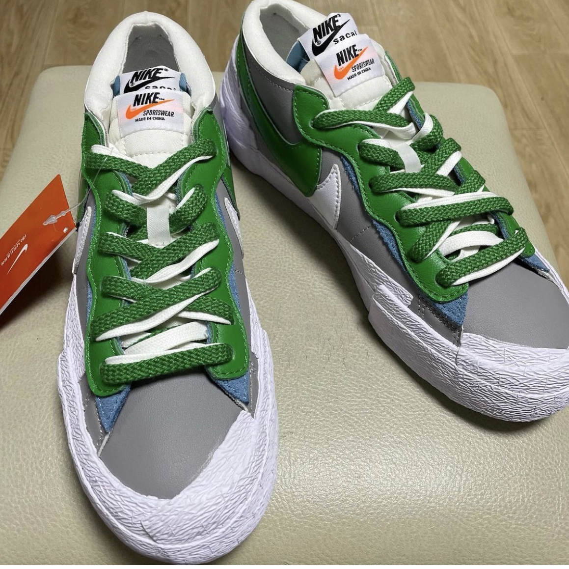 Nike x Sacai Blazer Low Classic Green 착용 스타일