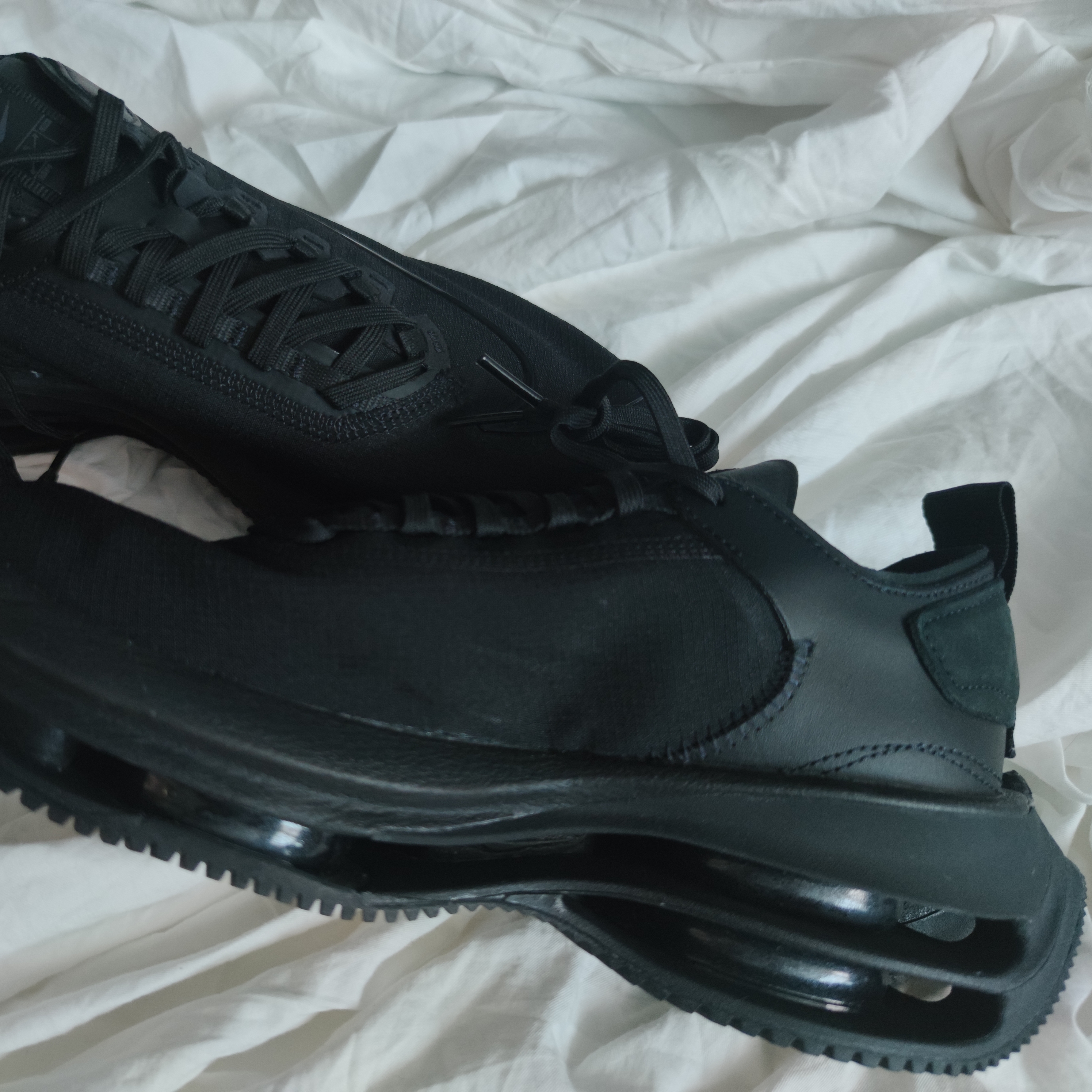 (W) Nike Zoom Double Stacked Smoke Grey 착용 스타일 - 3