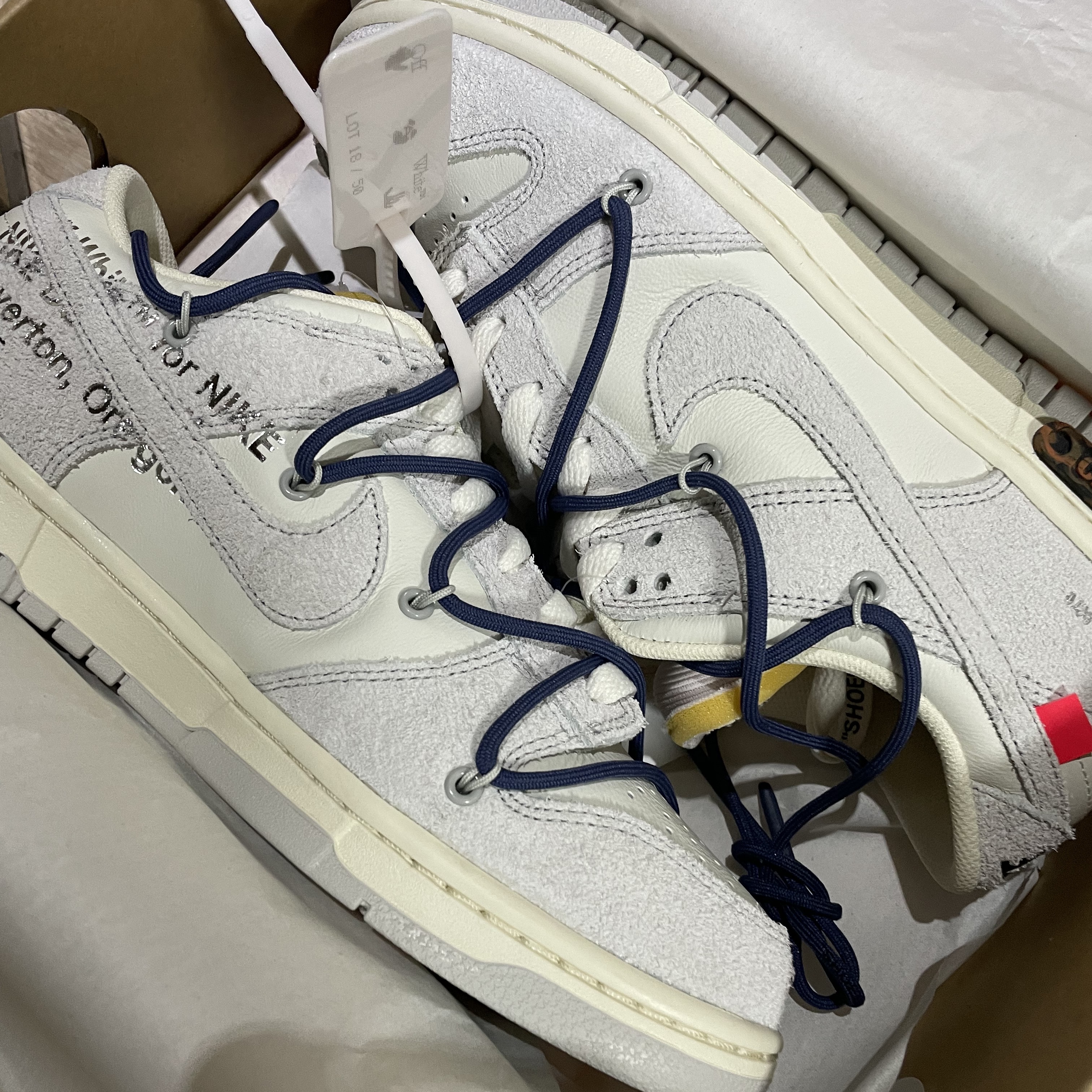 Nike x Off-White Dunk Low The 50 - Lot 18 착용 스타일 - 2