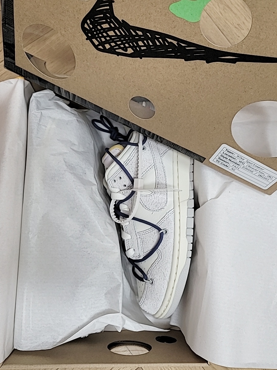 Nike x Off-White Dunk Low The 50 - Lot 18 착용 스타일 - 1