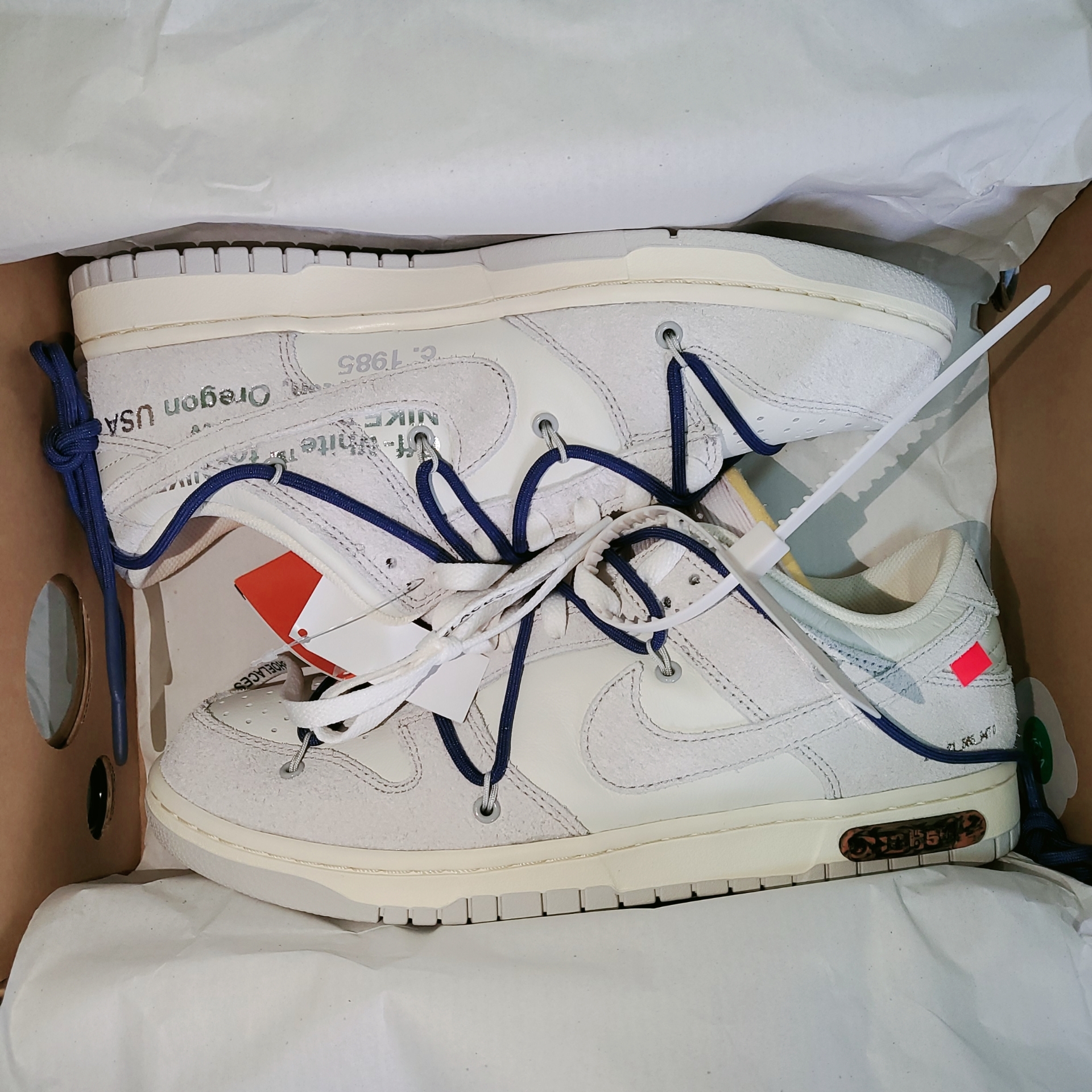 Nike x Off-White Dunk Low The 50 - Lot 18 착용 스타일